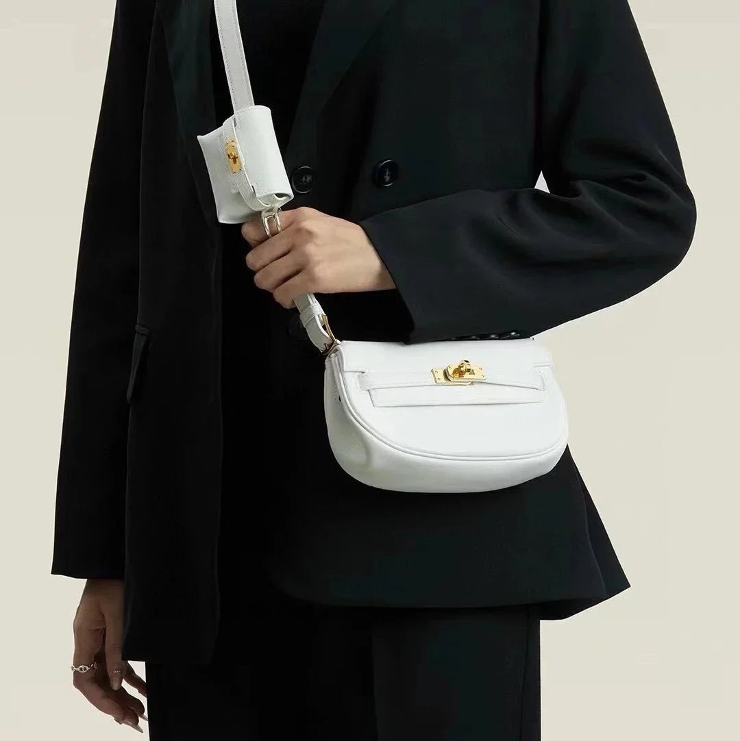 Hermes women's bag Top version Original Leather Custom Handmade Stitching Surrogate Shopping Level24New kellymoove Waist Bag Swift Women's Leather Shoulder Crossbody Chest Bag