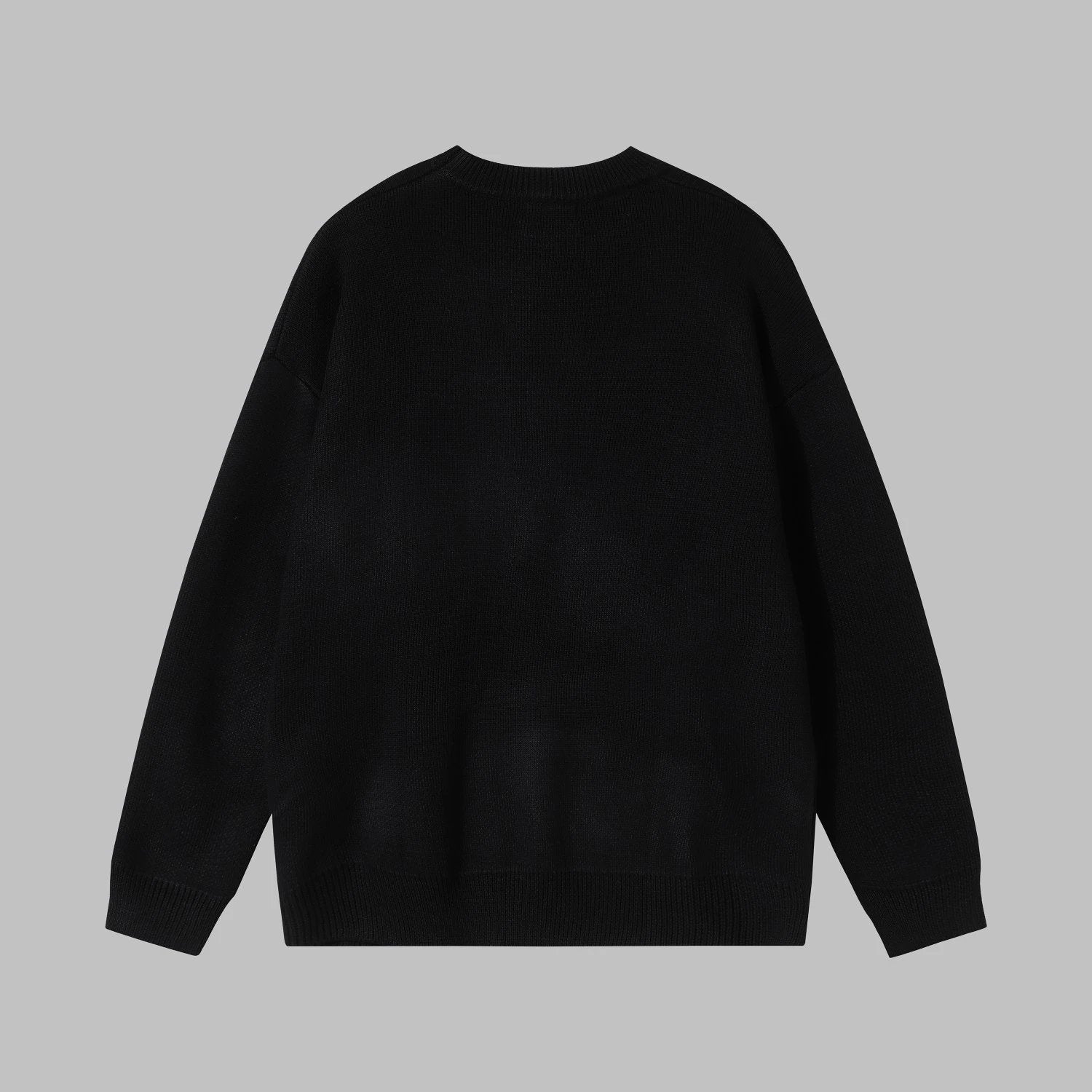 Balenciaga Sweater Double Ring Letter Embroidery Crew Neck Sweater Long Sleeve Pullover Unisex Thickened OS Loose Fit Top Versatile Casual Jacket Lazy Style