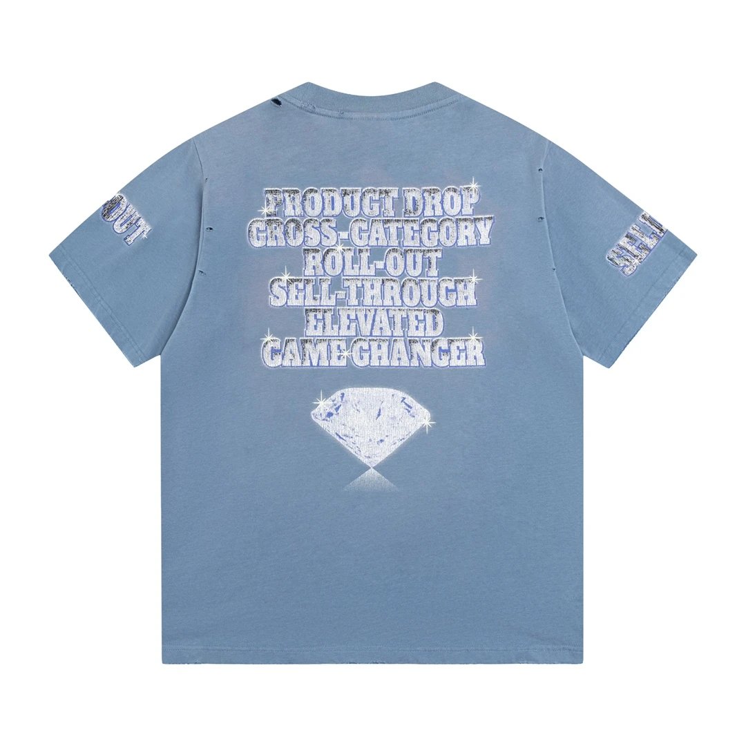 Balenciaga T-shirt Back Diamond Pattern Letter Print logo round Neck Short Sleeve25ss New Pure Cotton Unisex Style T Casual T-Shirt Base Layer Shirt OS Loose Fit Half Sleeve Top Plus Size