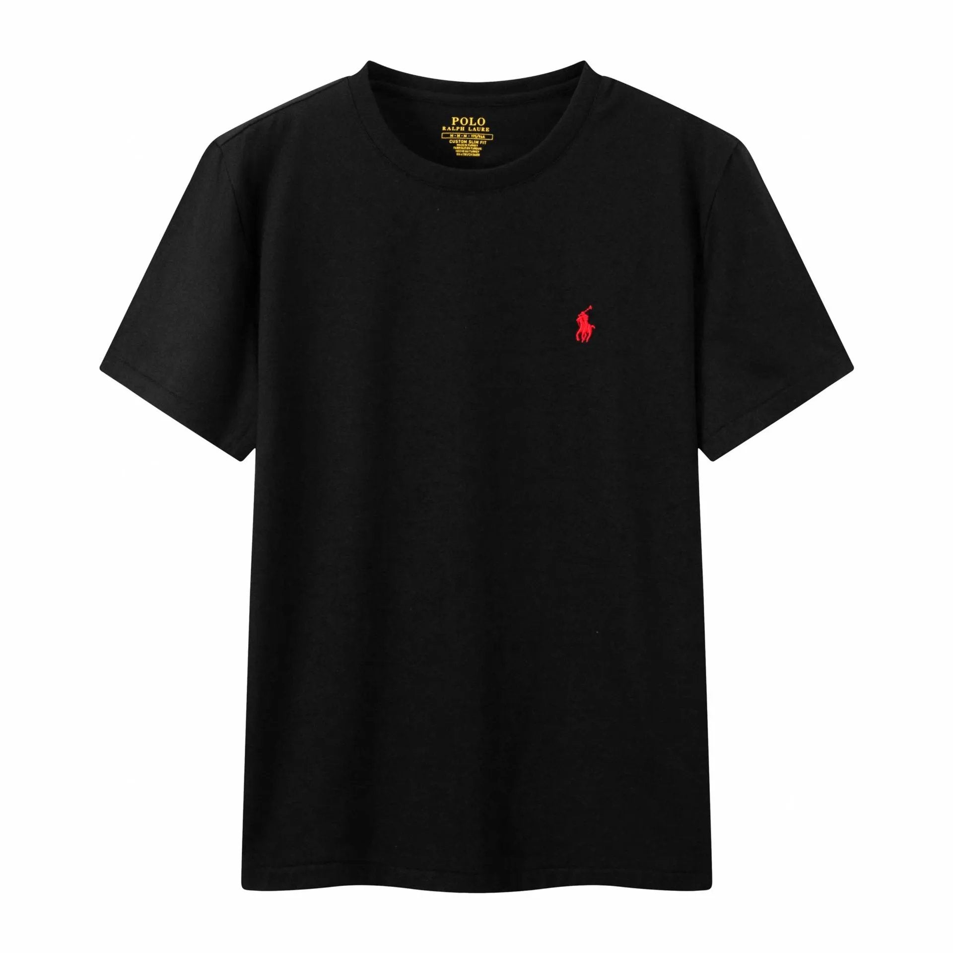Ralph Lauren T-shirt D77Summer New Cotton round Neck Short Sleeve Men T T-shirt Solid Color Casual Fashion Half Sleeve Bottoming Shirt-CY