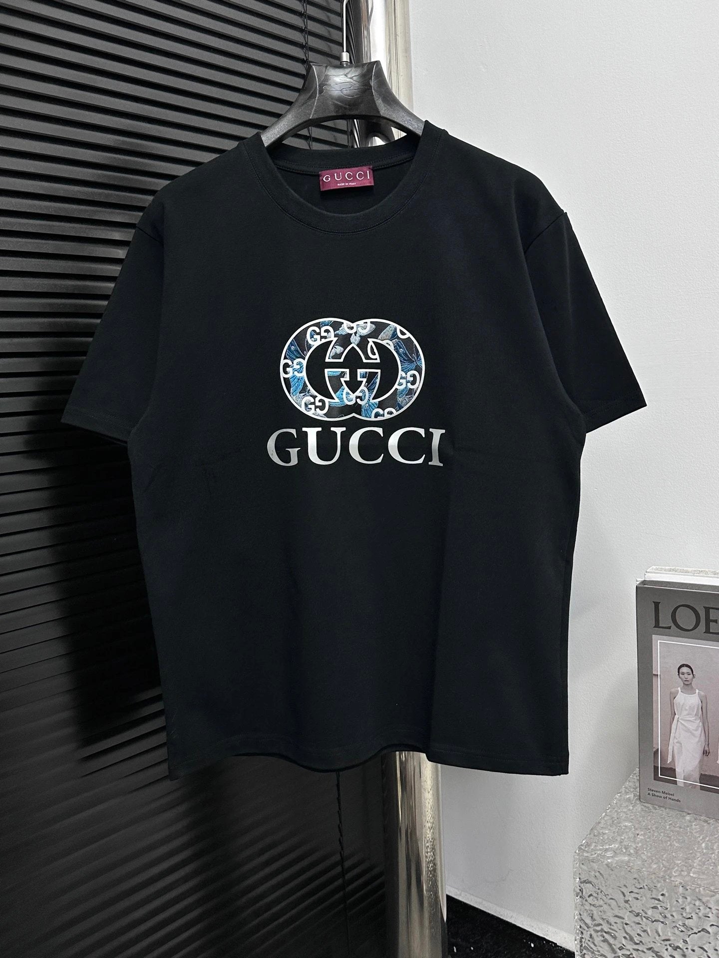 Gucci T-shirt Double-breasted G Letters logo round Neck Short Sleeve25ss New pure cotton T Unisex T-Shirt OS Loose Fit Base Shirt Top Half Sleeve T-Shirt