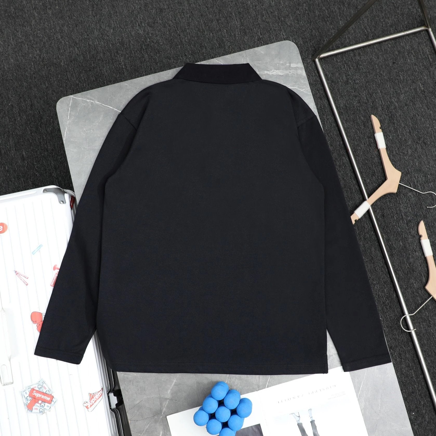 PRADA Hoodie ·Triangle Logo Zipper Long Sleeve Crew Neck Sweatshirt Long Sleeve Base Shirt Jacket Top Fashion Unisex Sports Casual Loose Versatile Autumn Winter New Arrival