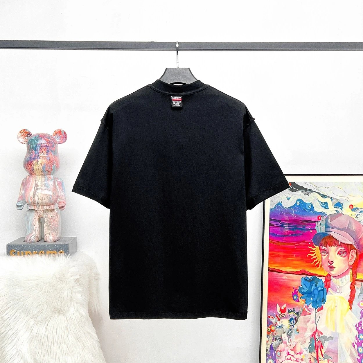 Balenciaga T-shirt Reversible LOOPSPORTSICON Letter Embroidered Round Neck Short Sleeve25ss New Pure Cotton Unisex Style T T-shirt OS Loose Fit Base Shirt Top Half Sleeve T-Shirt