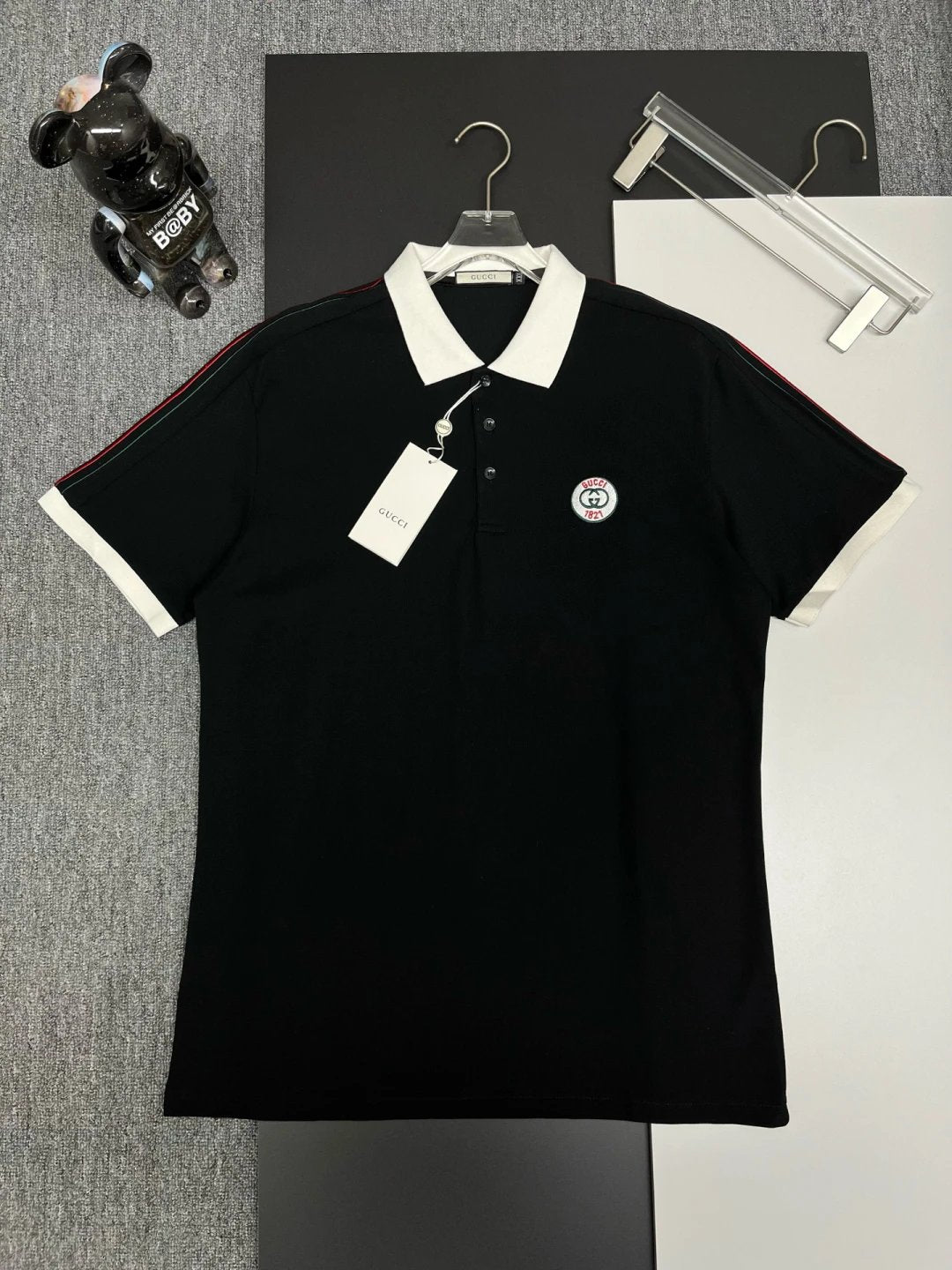 Gucci T-shirt Chest Brand Embroidery logoPOLO Short Sleeve Turn-down Collar Shirt Unisex Summer Loose Fit T Business Commuter Short Sleeve Shirt Plus Size