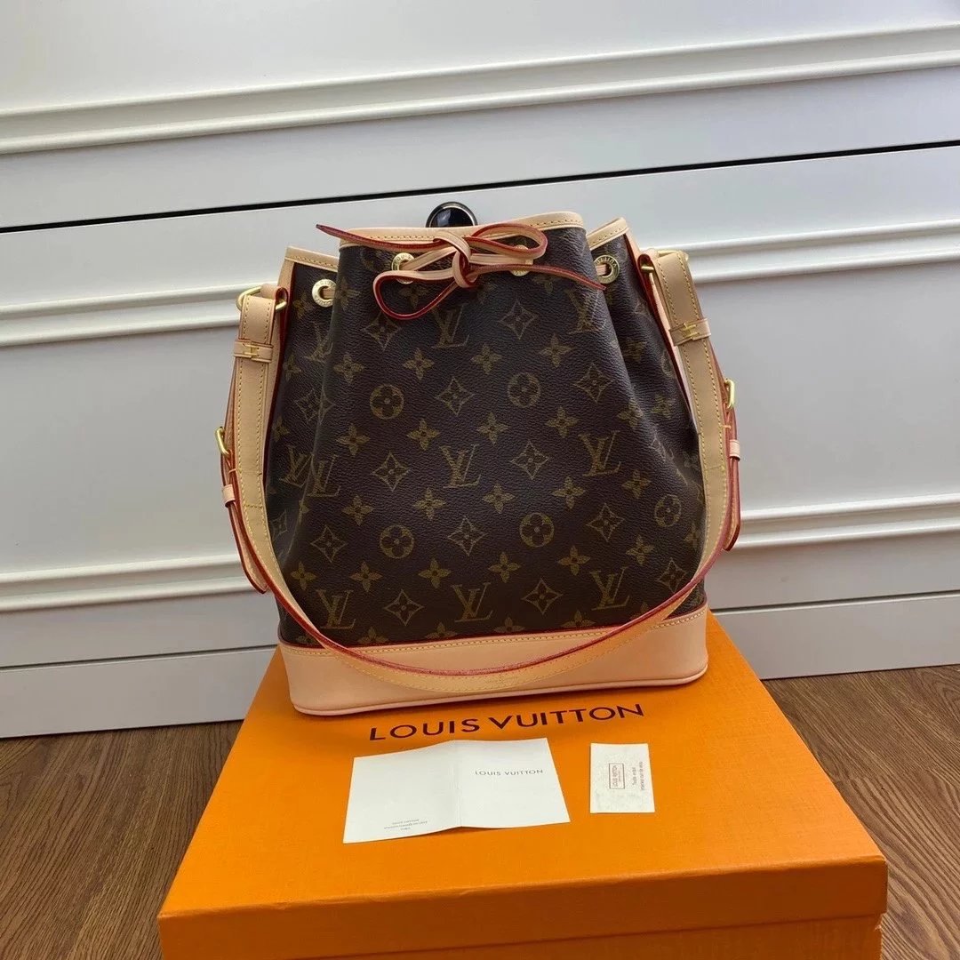 Louis Vuitton LV Women's Bag Top version Classic Bucket Bag M42224M40817NOénoe Drawstring Bucket Bag Coated Canvas Women's Cow Leather Bag Shoulder Bag Crossbody Bag Commuter Bag M40818