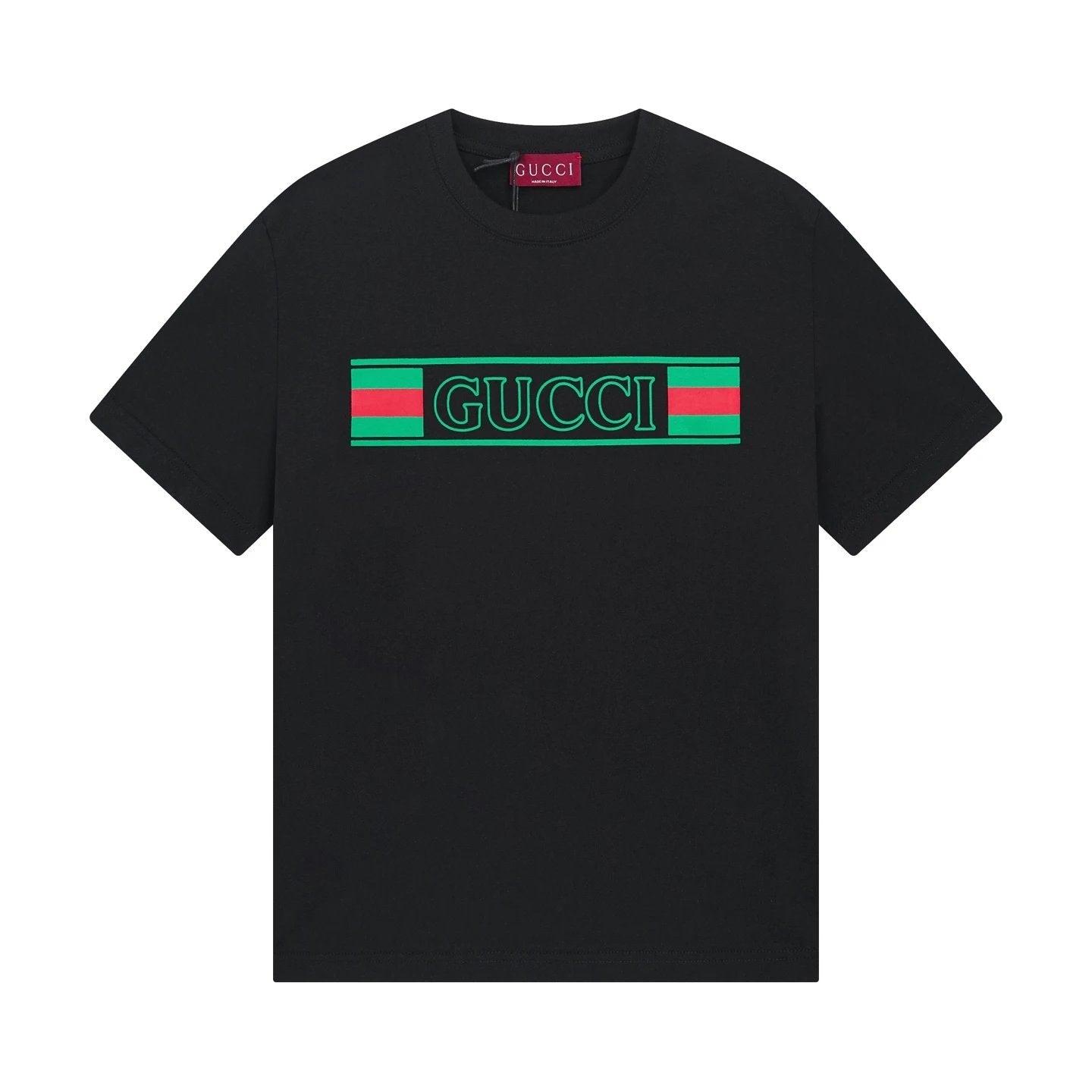 Gucci T-shirt Chest Letter Print logo round Neck Short Sleeve25ss New pure cotton T Unisex T-Shirt OS Drop Shoulder Loose Fit Base Shirt Top T-Shirt Short Sleeve