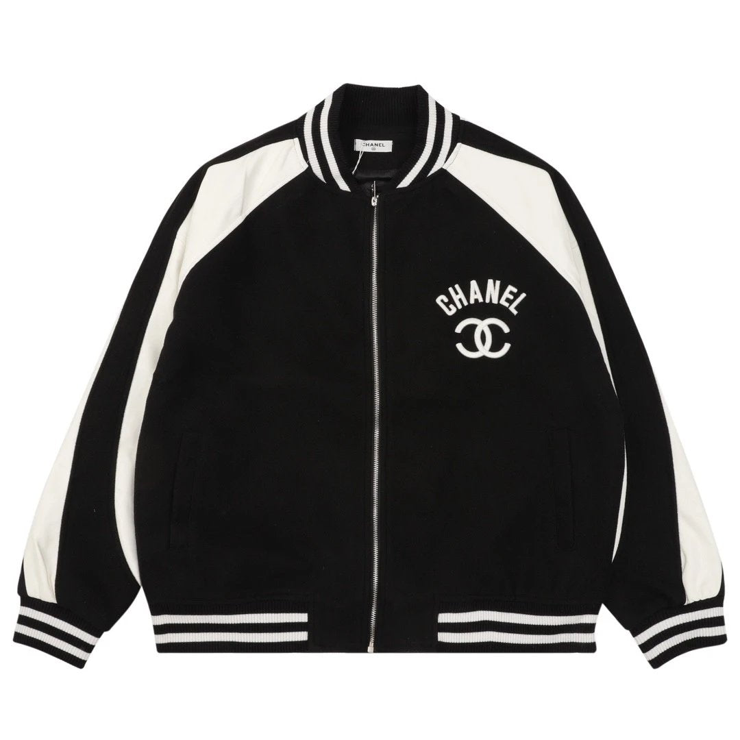 Chanel Jackets High-End Stitching Embroidered Baseball Uniform Jacket Jacket
Warm Tips:Hand Wash Or Dry Cleaning Is Recommended.!!
Size:XS-L