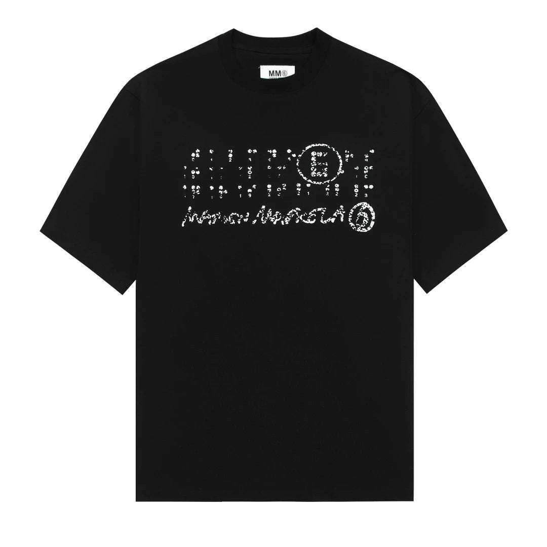 Maison Margiela T-shirt Chest Number Print logo round Neck Short Sleeve25ss New Pure Cotton Unisex Style T T-shirt OS Loose Fit Base Shirt Short Sleeve Top T-Shirt
