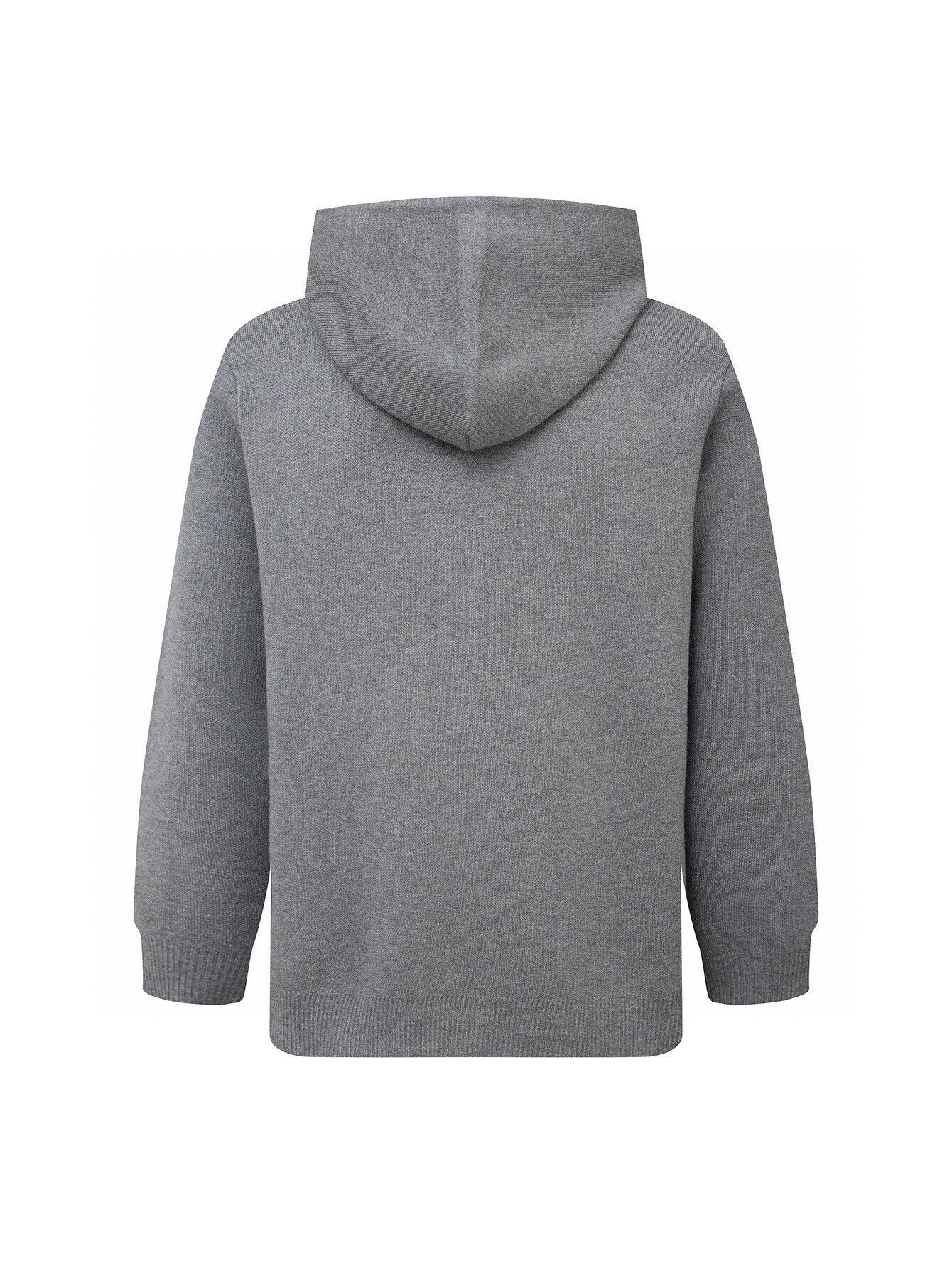 Gucci Sweater Minimalist Letter Embroidery Wool Blend Hooded Sweater Jacket Unisex Autumn Winter New Sports Casual Loose Versatile