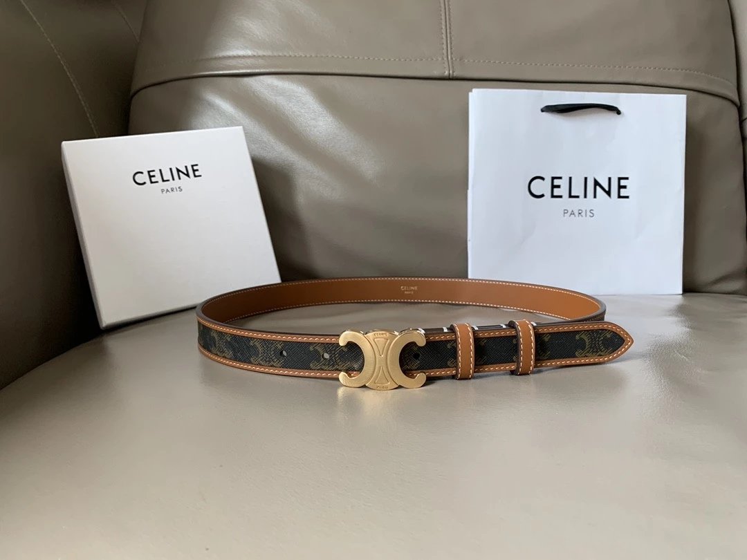 Celine Belt Top version Goods Belt Belt Female Arc De Triomphe Belt Arc De Triomphe Belt Black Retro Hair Style Belt Bright Gold Head Belt Belt Double-Sided Belt Women's Belt Women's Belt Belt Women's Belt2.5Belt Women's Belt Belt