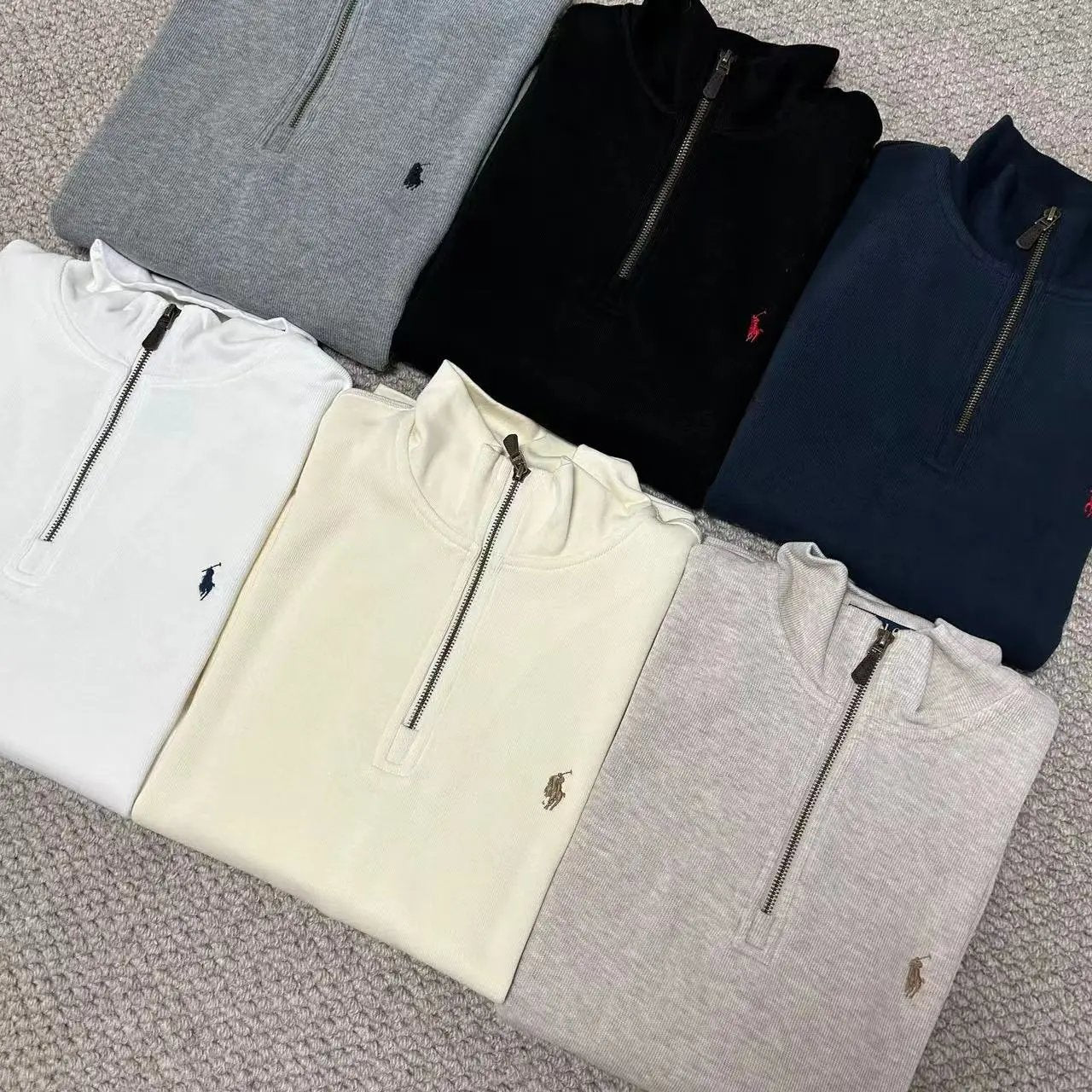 Ralph Lauren Hoodie Embroidered Half Zipper Sweater Long Sleeve Sweater