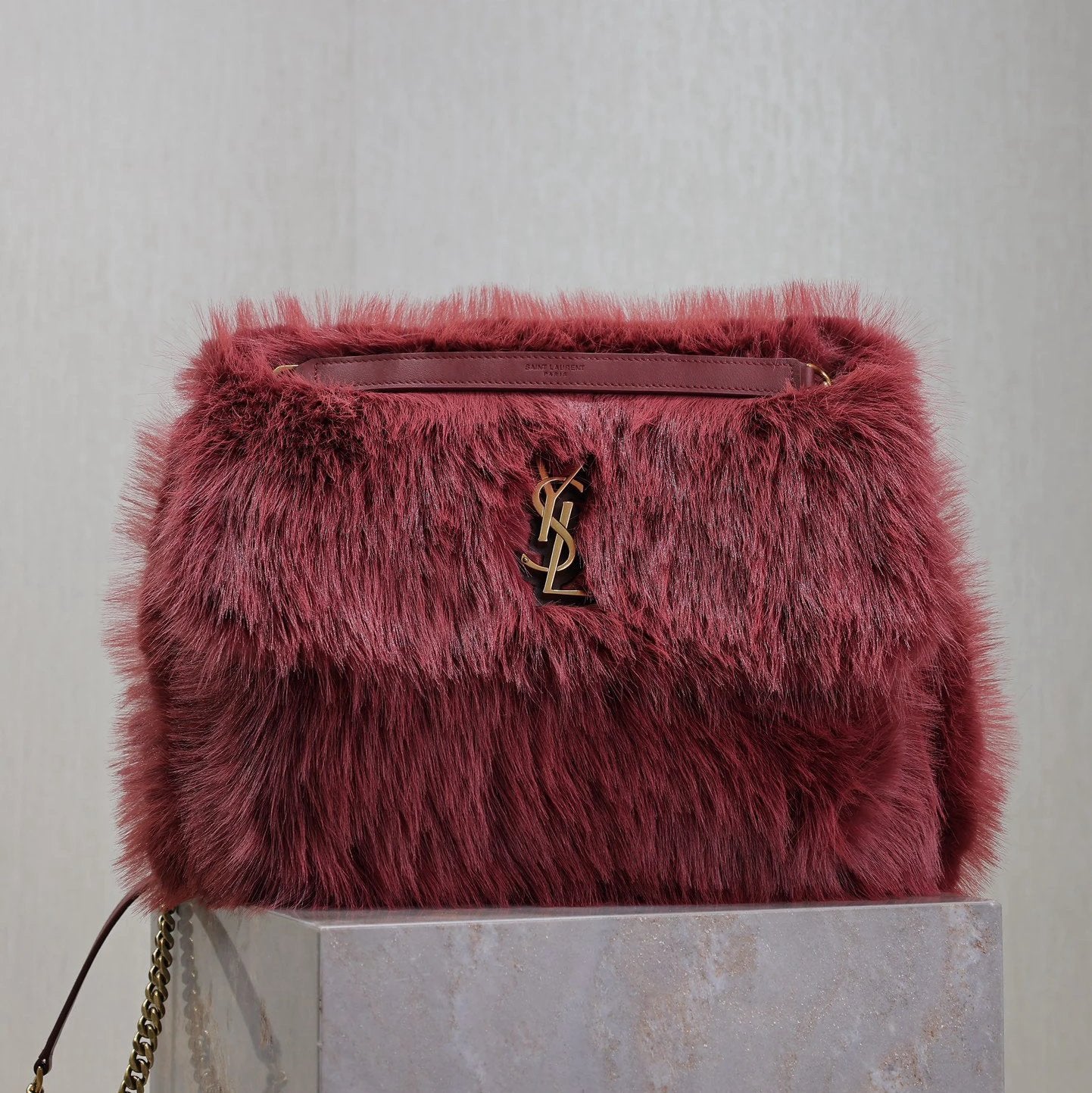 YSL Women's Bag Top version 【Maximum Version】Autumn and Winter Niki Rabbit Fur Series Oversized Niki47cm Rabbit Fur Large Tote Bag Hobo Bag Luggage Bag Fluffy Niki Bag New Women's Bag Mink Fur niki32cm Large Size Medium Size28cmNiki Rabbit fur bag