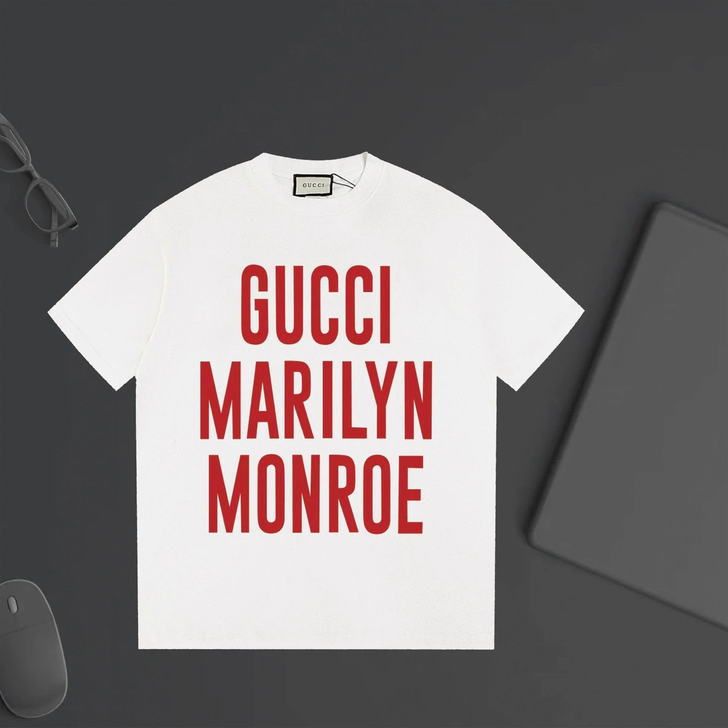 Gucci T-shirt Chest Letter Print logo round Neck Short Sleeve25ss New pure cotton T Unisex T-Shirt OS Loose Fit Base Shirt Top Half Sleeve T-Shirt