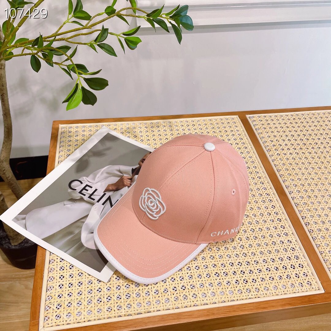 Chanel Hat High Quality2023New Embroidered Camellia Baseball Cap,New Shipment