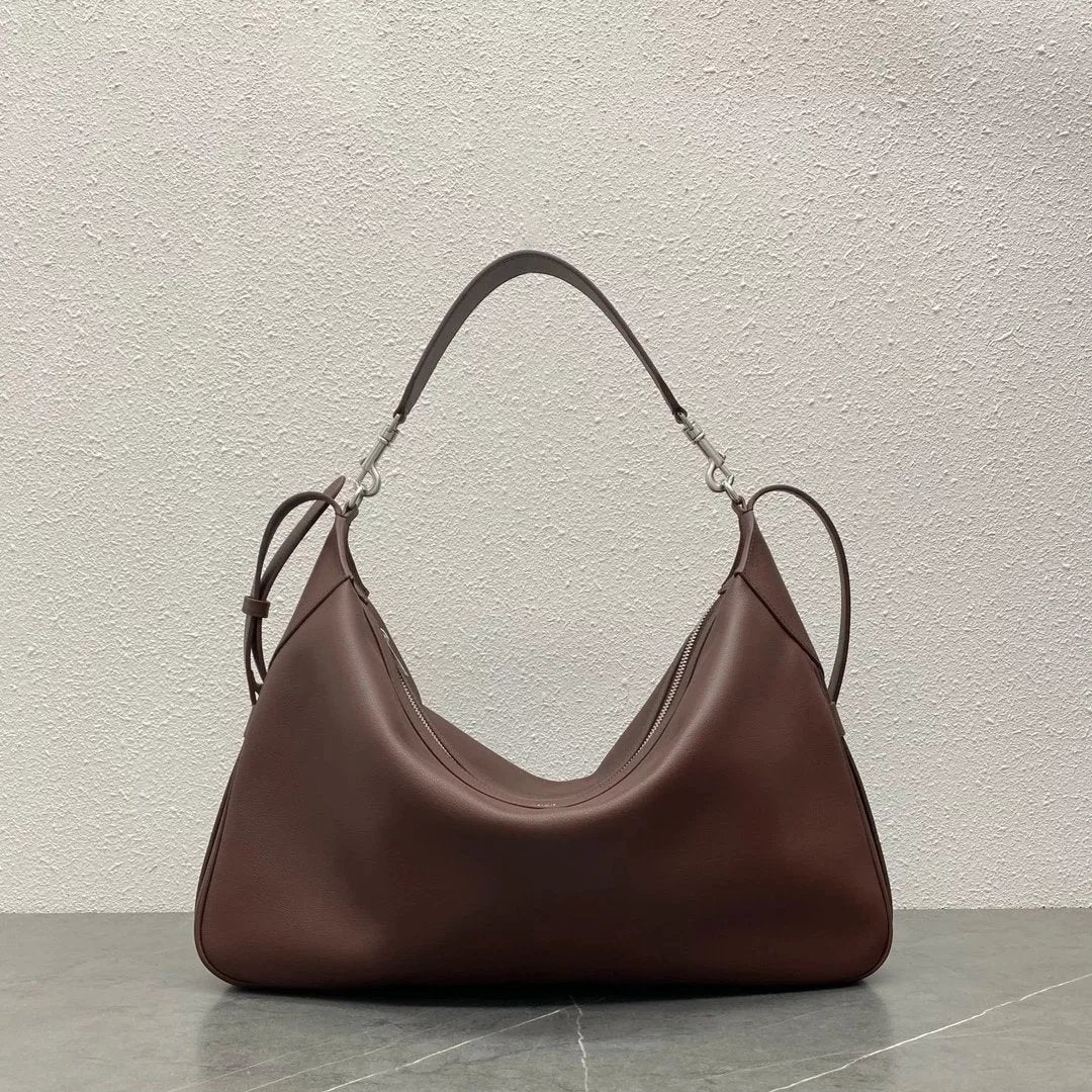 Celine women's bag Top version 【New Arrivals】2023New Romy Underarm Bag Large Commuter Bag Men's Bag with Long Shoulder Strap Messenger Bag Shoulder Bag Original Imported Calfskin Natural Pleated French Bag Can Hold Tablet Pc Bag New Romy Large Shoulder Un