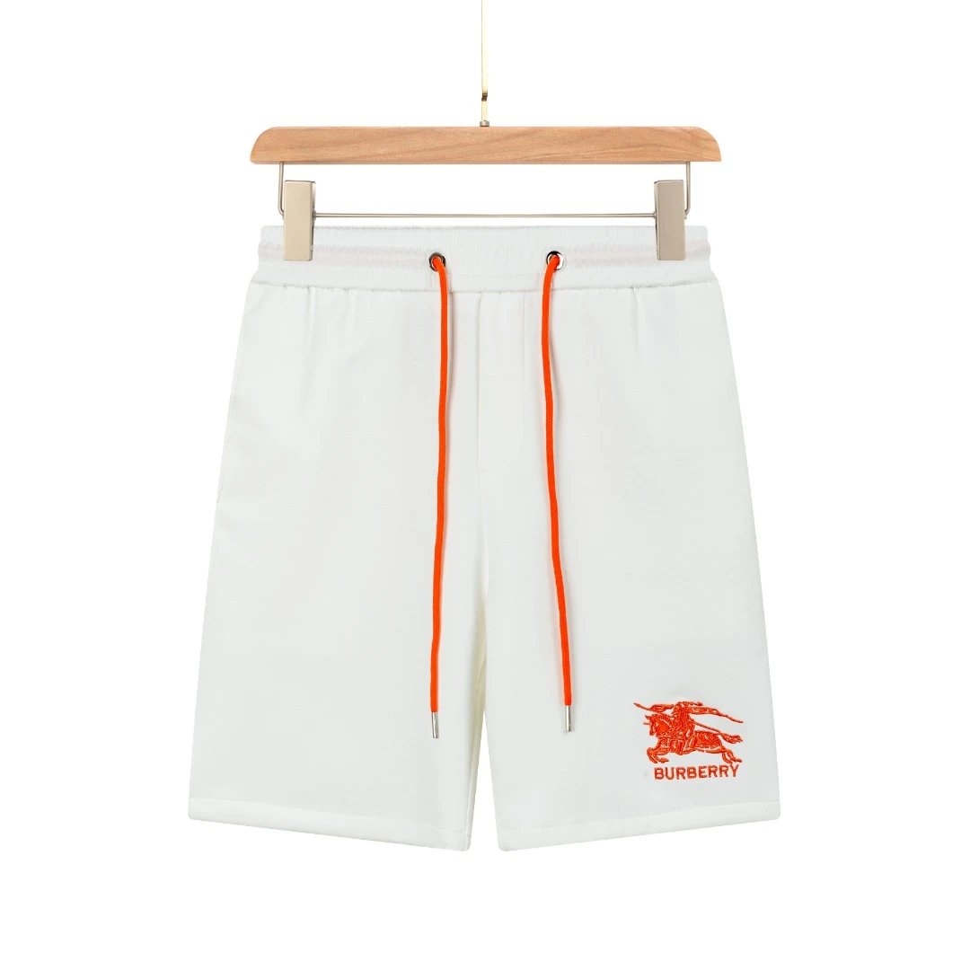 Burberry Shorts Front Knight Embroidery logo Five-point Shorts25ss New Drawstring Casual Summer Pants5Two-in-One Casual Sweatpants for Men and Women, Pure Cotton Joggers