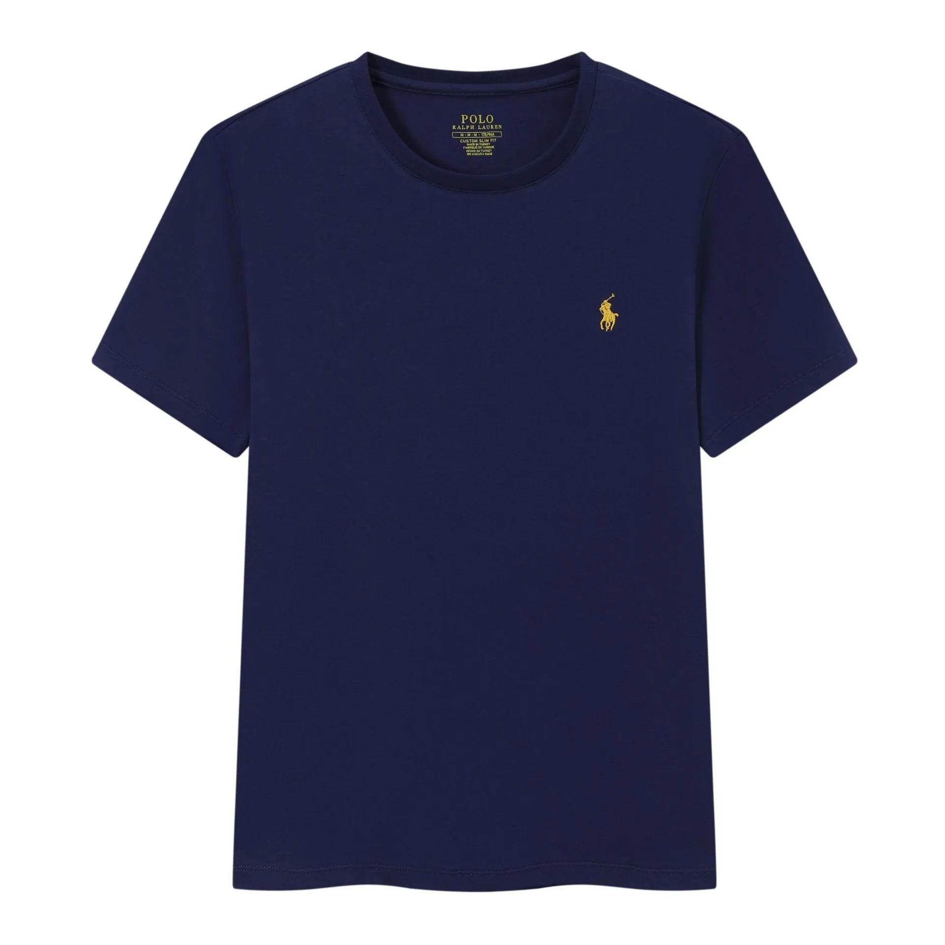 Ralph Lauren T-shirt D77Summer New Cotton round Neck Short Sleeve Men T T-shirt Solid Color Casual Fashion Half Sleeve Bottoming Shirt-CY