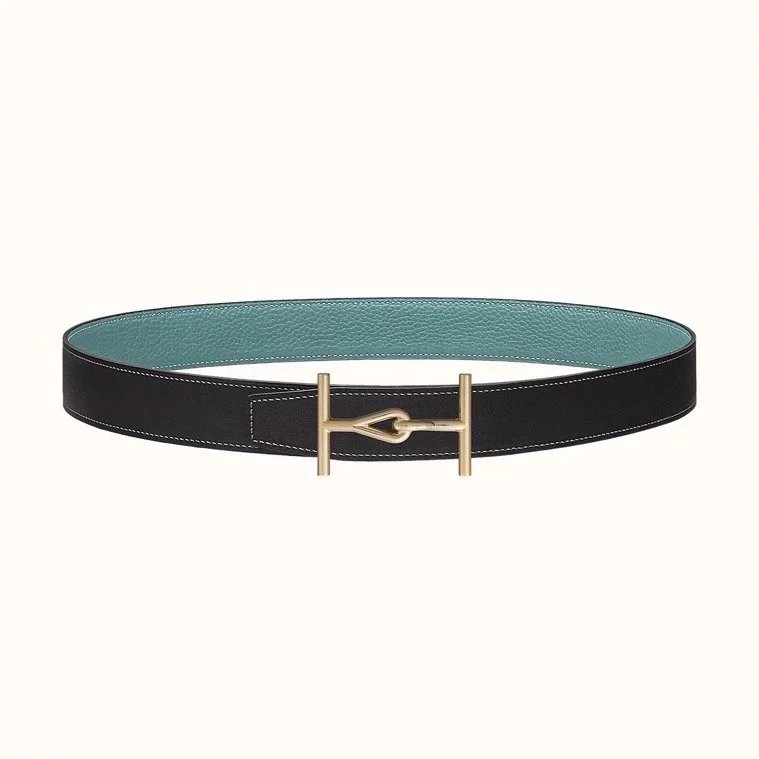 Hermes Belt Top version 【New products in stock】Leather Belt Men's Leather3.2mm Fashion Double-Sided Casual Belt Men's and Women's Belt