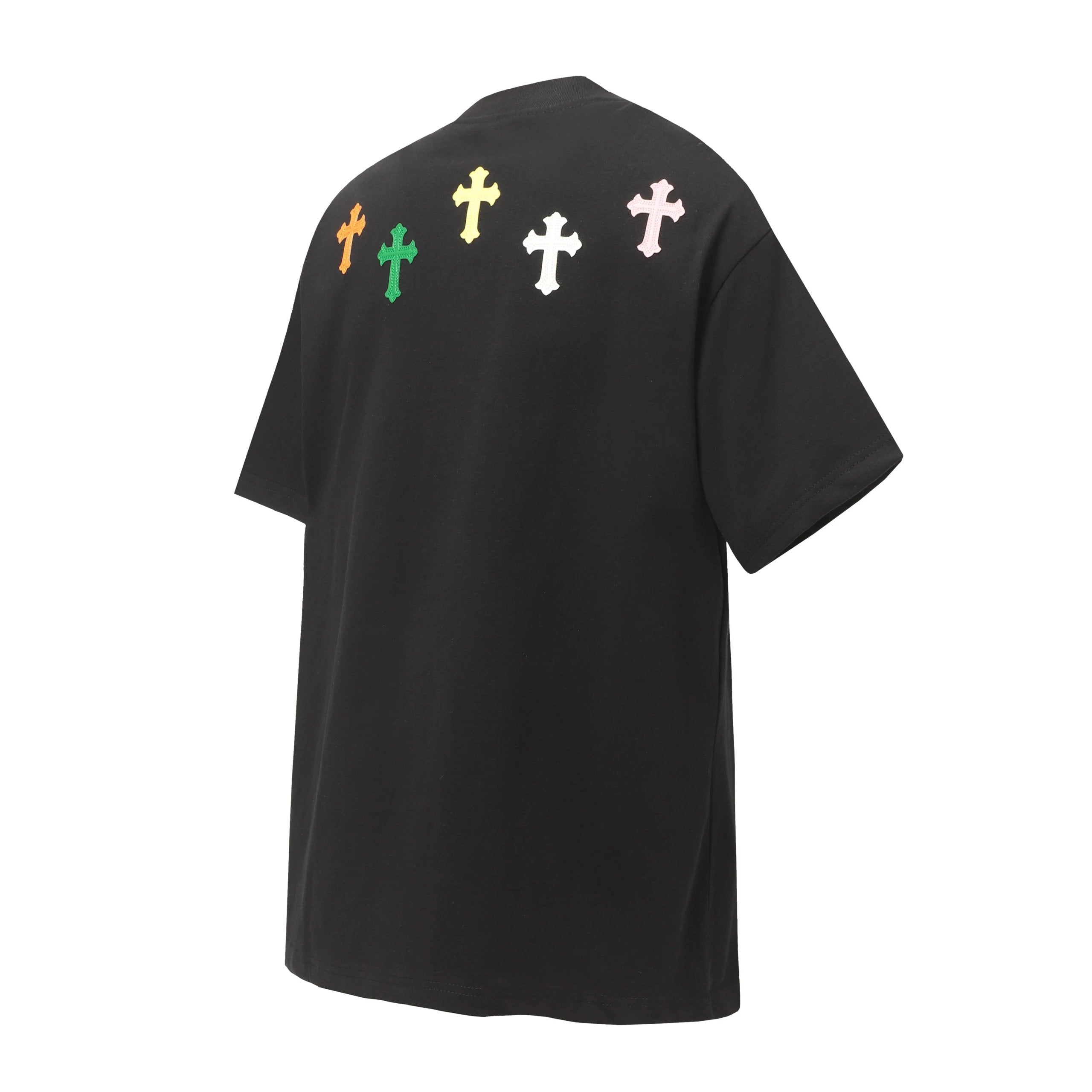 Chrome Hearts T-shirt Veneer logo round Neck Short Sleeve25ss New Pure Cotton Unisex Style T T-shirt OS Loose Fit Base Shirt Top Half Sleeve T-Shirt