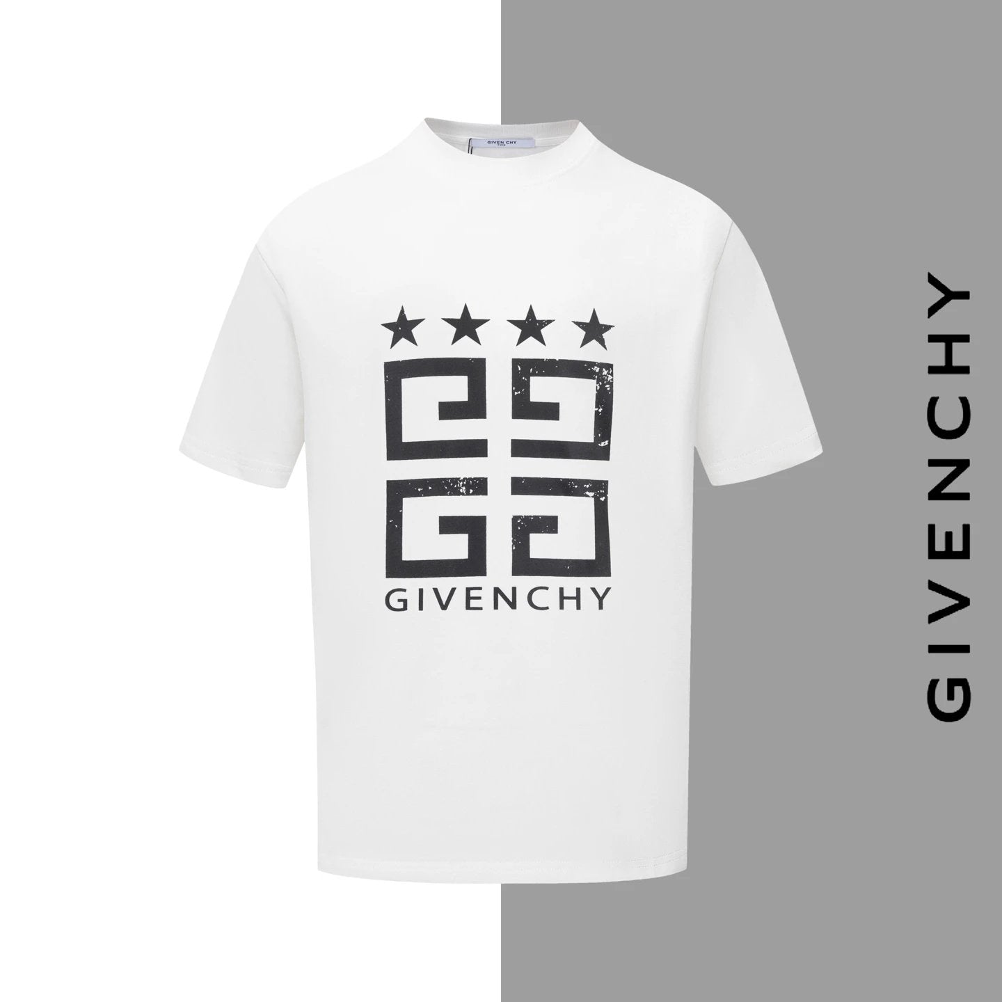 Givenchy T-shirt Chest Five-Pointed Star Logo Printing logo round Neck Short Sleeve25ss New pure cotton T Unisex T-Shirt OS Loose Fit Base Shirt Top Half Sleeve T-Shirt