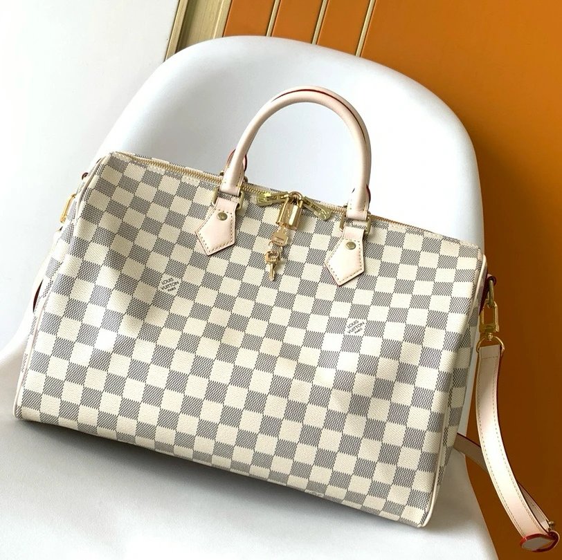 Louis Vuitton LV Women's Bag 【Version】M41112Required S*PEEDY25Presbyopic Pillow Bag M41113speed30Handbag M41112Checkerboard N41367Shoulder Messenger Bag Handbag Shoulder Bag Messenger Bag Women's Bag N42373White Plaid M41106Large Size40