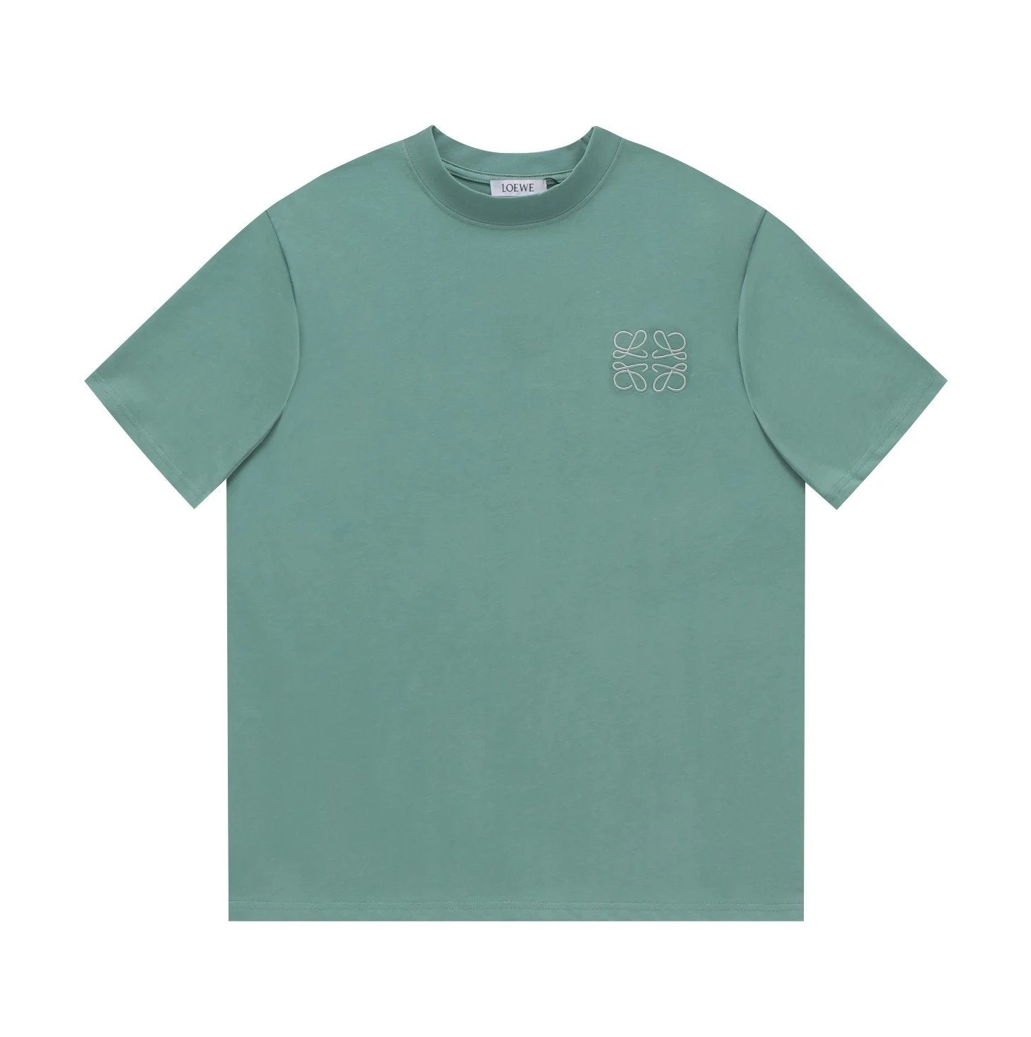 LOEWE T-shirt Classic Chest Embroidery logo round Neck Short Sleeve25ss New Pure Cotton Unisex Style T T-shirt OS Loose Fit Base Shirt Top Half Sleeve T-Shirt
