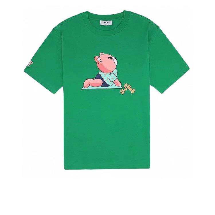 MLB T-shirt Top Version Official Men and Women Couple Fashion Frown Bear Sports T T-shirt Casual Loose Short Sleeves