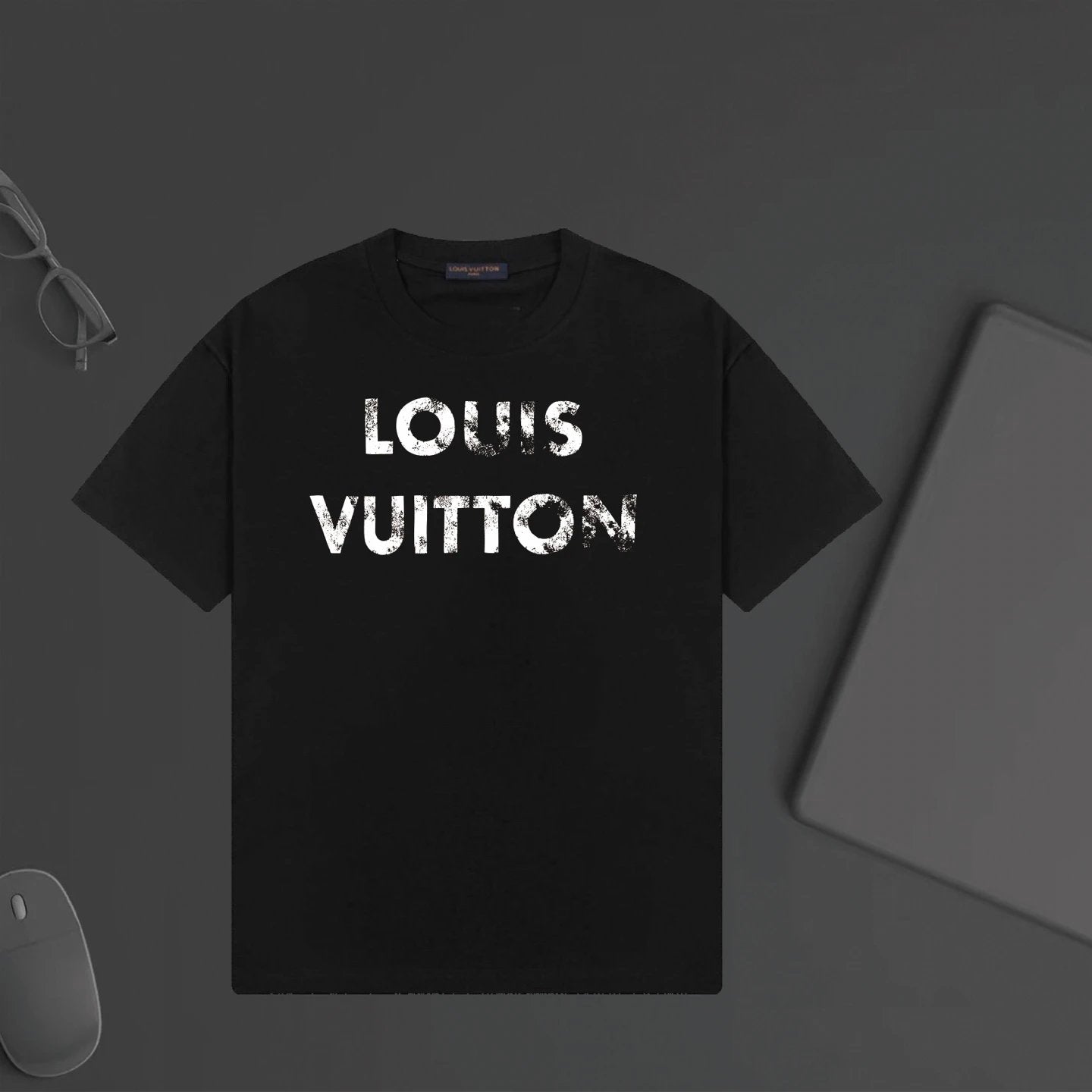 Louis Vuitton LV T-shirt Chest Letter Print logo round Neck Short Sleeve25ss New pure cotton T Unisex T-Shirt OS Drop Shoulder Loose Fit Base Shirt Top T-Shirt Short Sleeve