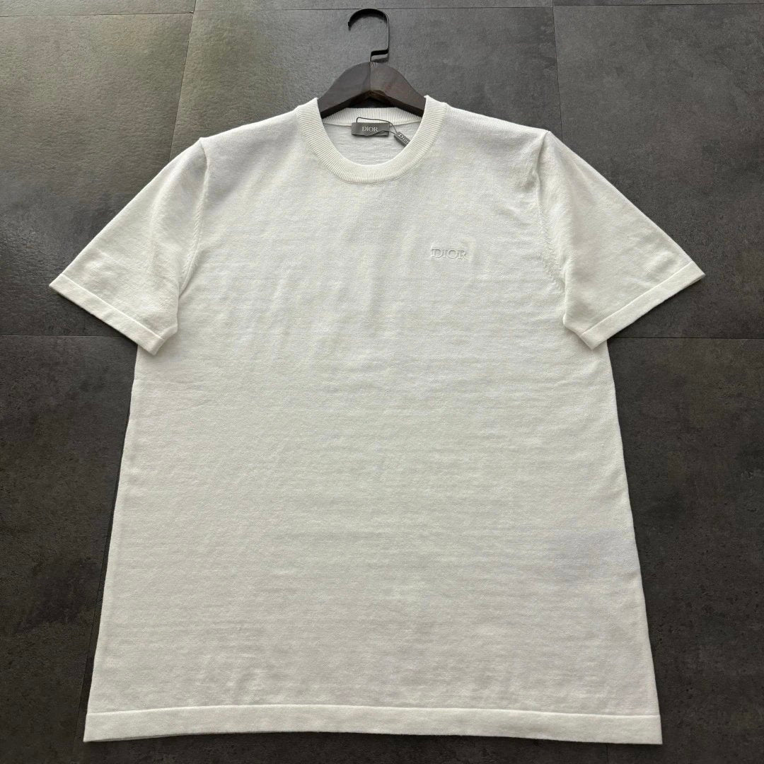 Dior T-shirt Classic Letter Embroidery on the Chest logo round Neck Short Sleeve25ss New pure cotton T Unisex T-Shirt OS Loose Fit Base Shirt Top Half Sleeve T-Shirt