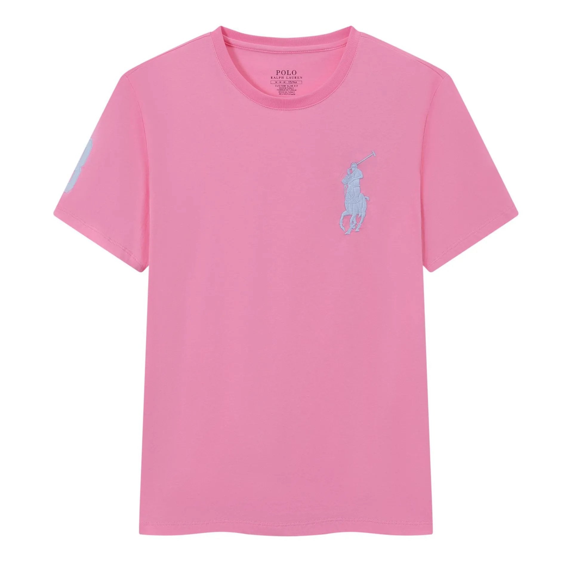 Ralph Lauren T-shirt D77Summer New Cotton round Neck Short Sleeve Men T T-shirt Solid Color Casual Fashion Half Sleeve Bottoming Shirt-CY