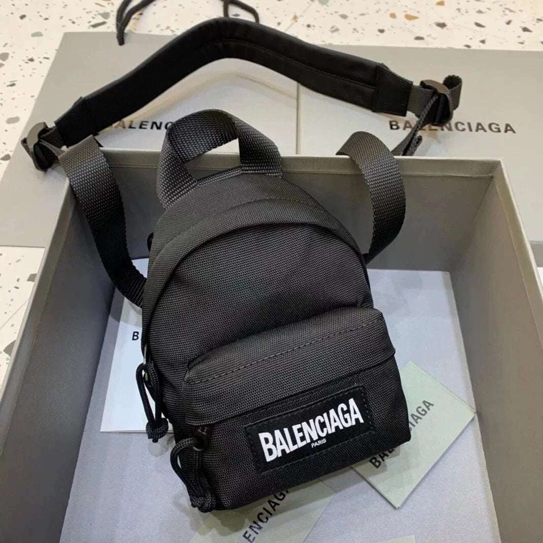 Balenciaga Bag Top version Level Surrogate Shopping21New Super Mini mini Embroidered Backpack Shoulder Messenger Bag Unisex Men's and Women's Bags