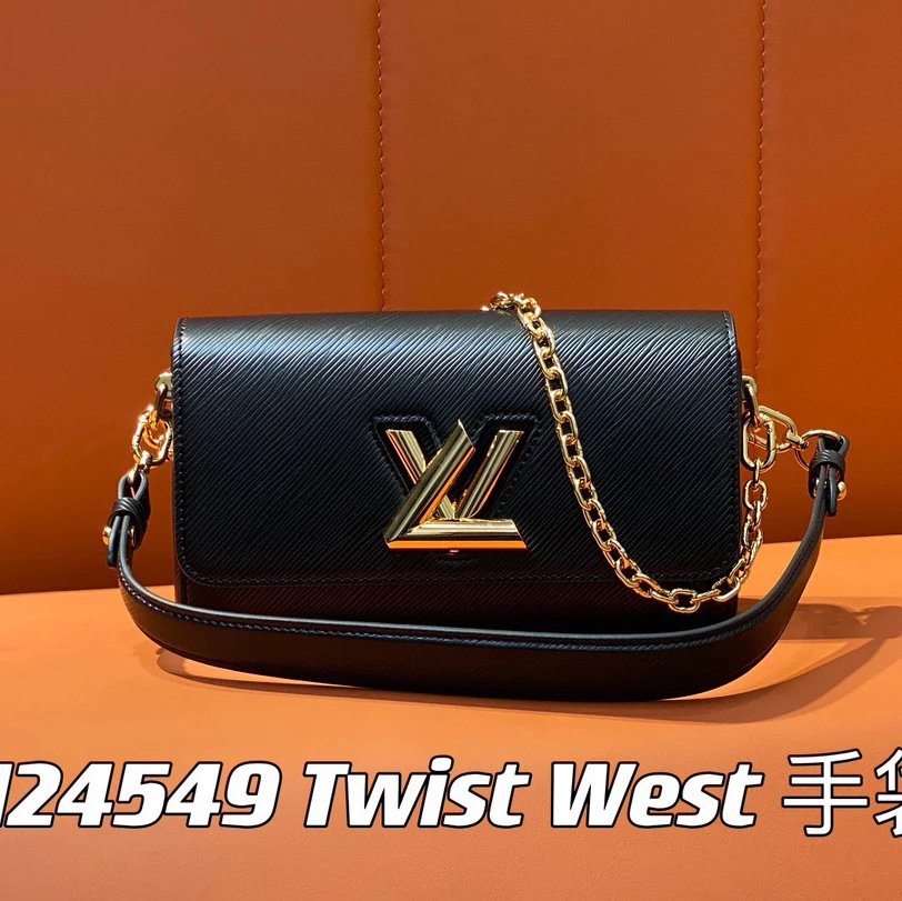 Louis Vuitton LV Women's Bag Top version 【Original Order】M24549M24548M24550M24566TwistWest Water Ripple Cowhide Twisted Bag Underarm Bag Chain Bag Messenger Bag Shoulder Bag Women's Bag