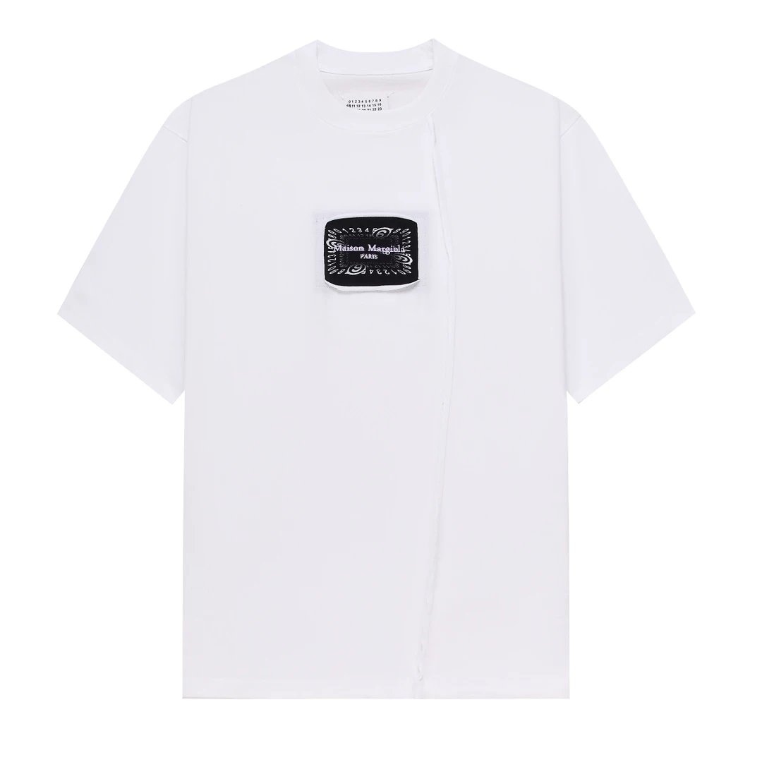 Maison Margiela T-shirt Chest Letter and Number Print logo round Neck Short Sleeve25ss New Pure Cotton Unisex Style T T-shirt OS Loose Fit Base Shirt Short Sleeve Top T-Shirt