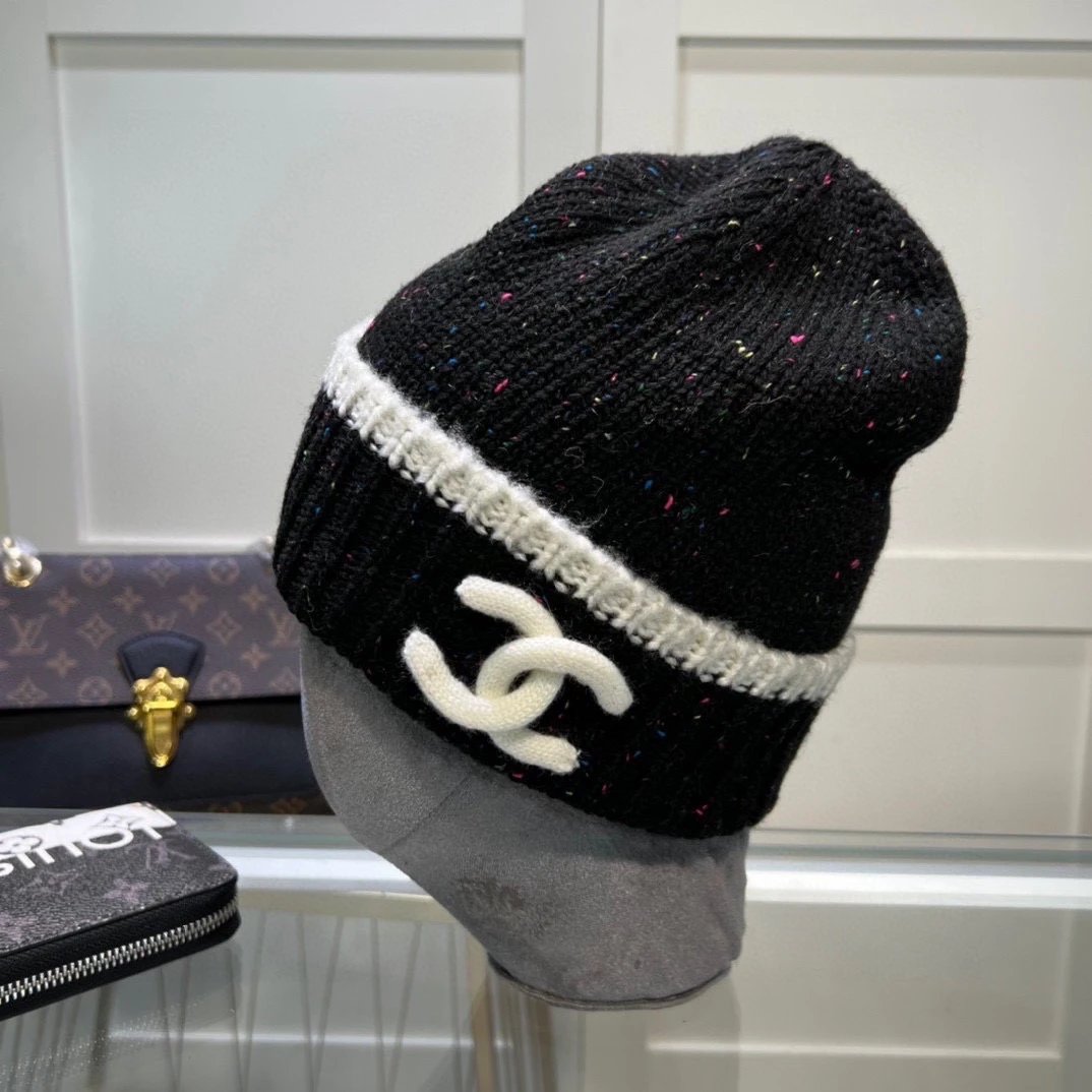 Chanel Hat Casual Knitted Hat High Quality Fashion Fashion Brand Official Website Quality Autumn and Winter Feel Super Soft and Comfortable Knitted Thread Hat,Excellent Elasticity!