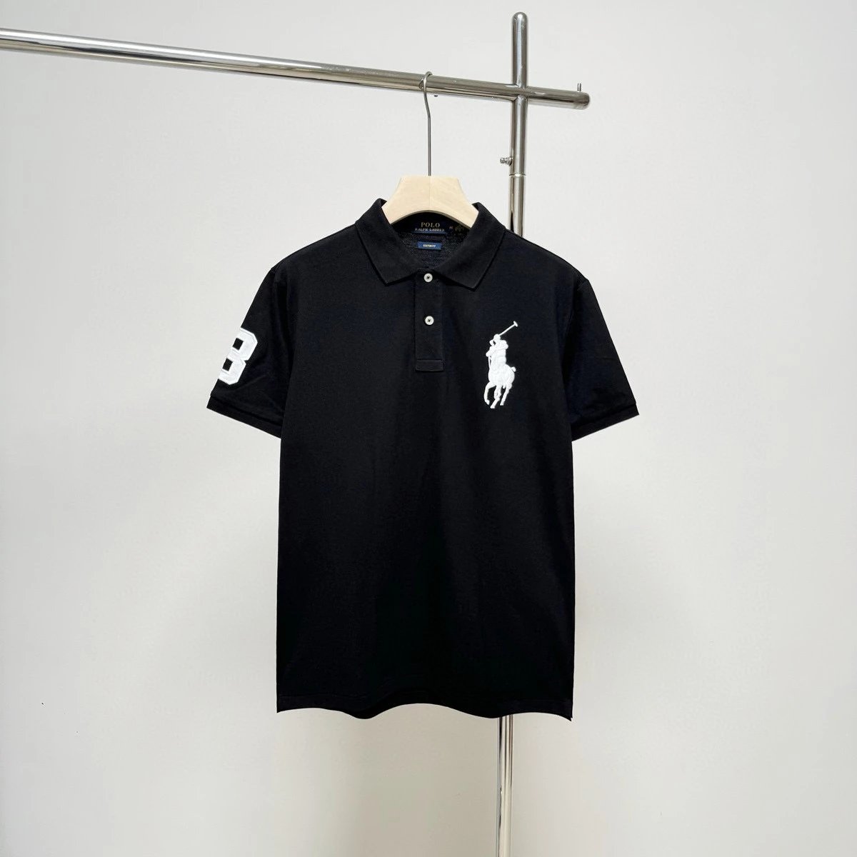 Ralph Lauren T-shirt Top Version Label Men Polo White Summer Loose Shirt