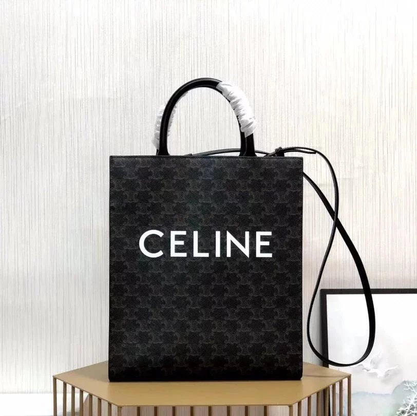 Celine women's bag Top version 【Level Surrogate Shopping】New TriompheMiniTote Tote Arc De Triomphe cabas Presbyopic Tote Vertical Mini Phone Bag Medium Presbyopic Portable Shopping Bag Shoulder Bag Messenger Bag Selin Women's Bag Men's Bag191542194372