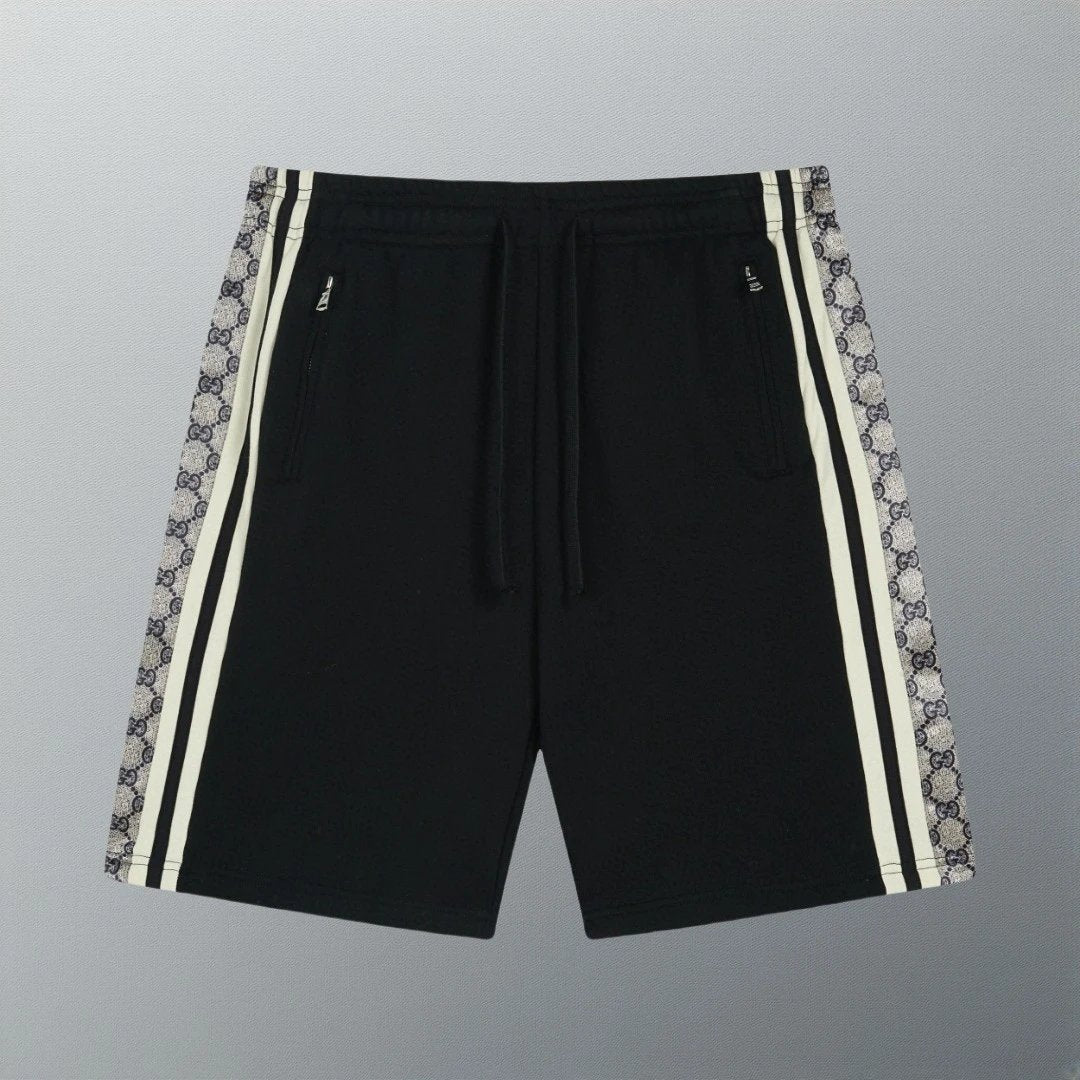 Gucci Shorts Double-sided G Snake Print Webbing logo Five-point Shorts25ss New Drawstring Casual Pants for Men and Women, Summer Style5Two-in-One Casual Sweatpants Pure Cotton Joggers