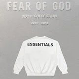 ESSENTIALS Hoodie Top Multi-Line High Street Letter Reflective Printing3m Fashion Brand round Neck Sweater