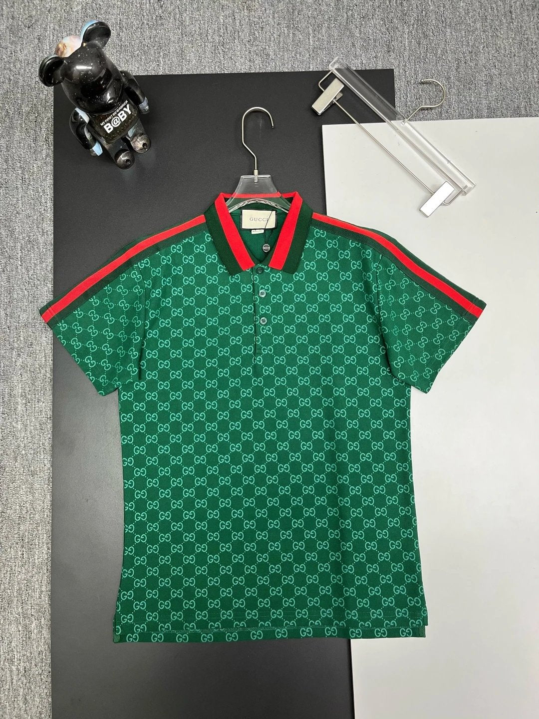 Gucci T-shirt Full-body Old Flower logo Printing POLO Shirt Lapel Short Sleeve25ss New Unisex Summer Loose Short Sleeve T Business Commuter Short Sleeve Shirt Plus Size T-Shirt