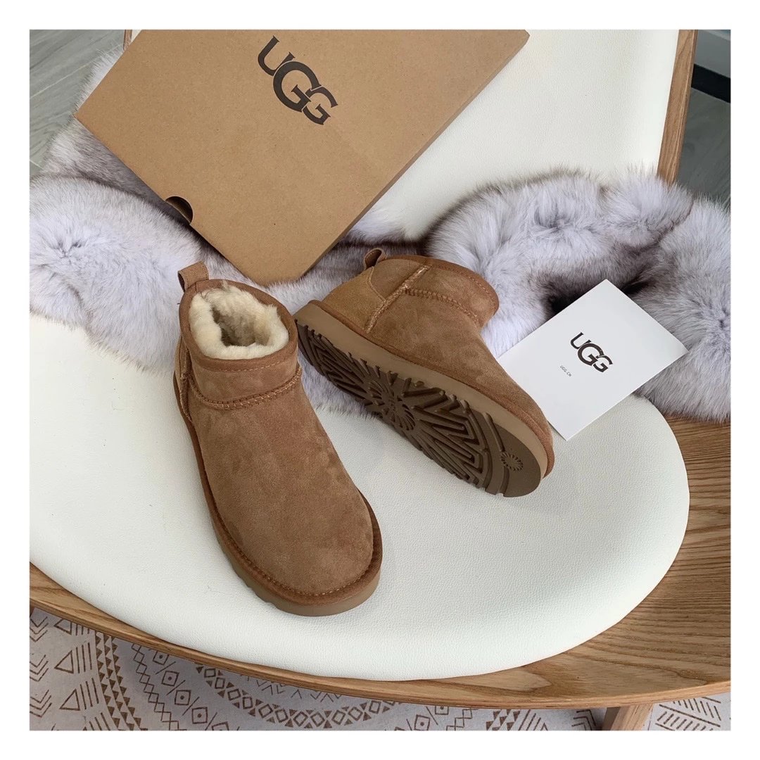 UGG Snow boots Shoes Fashion Classic Ankle Boots Combination Longfeng Fur
