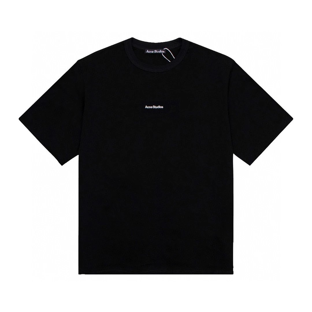 Acne Studios T-shirt Top Version Counter Same Style Cotton Short Sleeve T T-shirt Men's and Women's Loose Bottoming Shirt2024New Summer