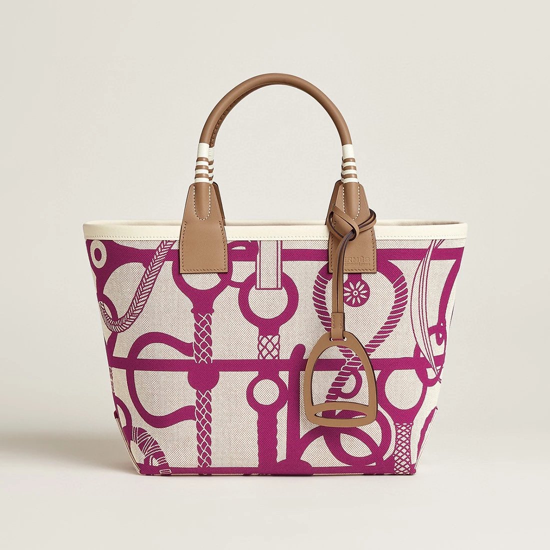 Hermes women's bag Top version New Canvas Bag Steeple25Pure Hand Production23New Steeple25Handbag Canvas Handbag