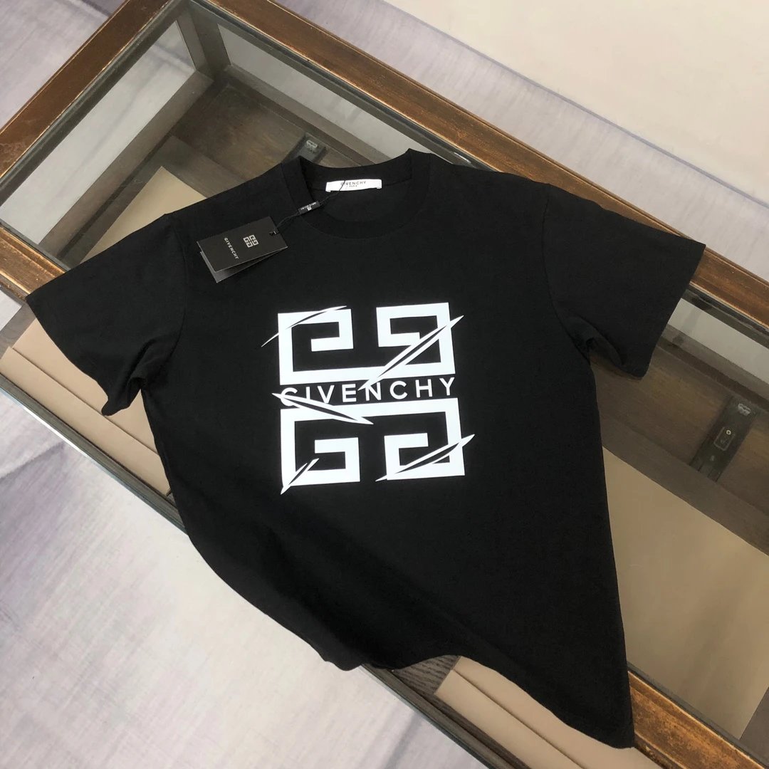 Givenchy T-shirt Chest4G Pattern Printing logo round Neck Short Sleeve25ss New pure cotton T Unisex T-Shirt OS Drop Shoulder Loose Fit Base Shirt Top T-Shirt Short Sleeve