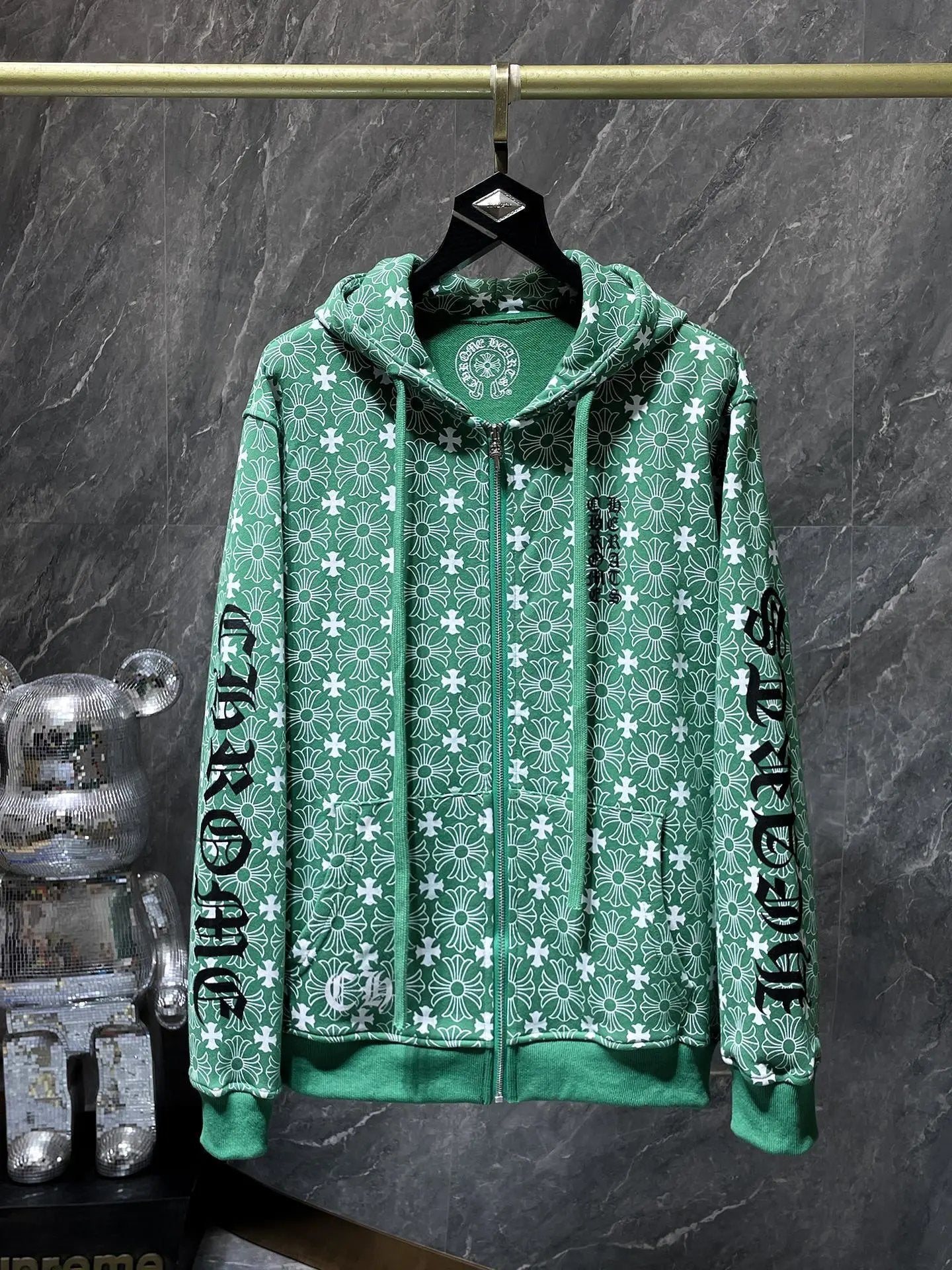 Chrome Hearts Hoodie Cross Hooded Sweater Loose Men's and Women's Zipper Hoodie