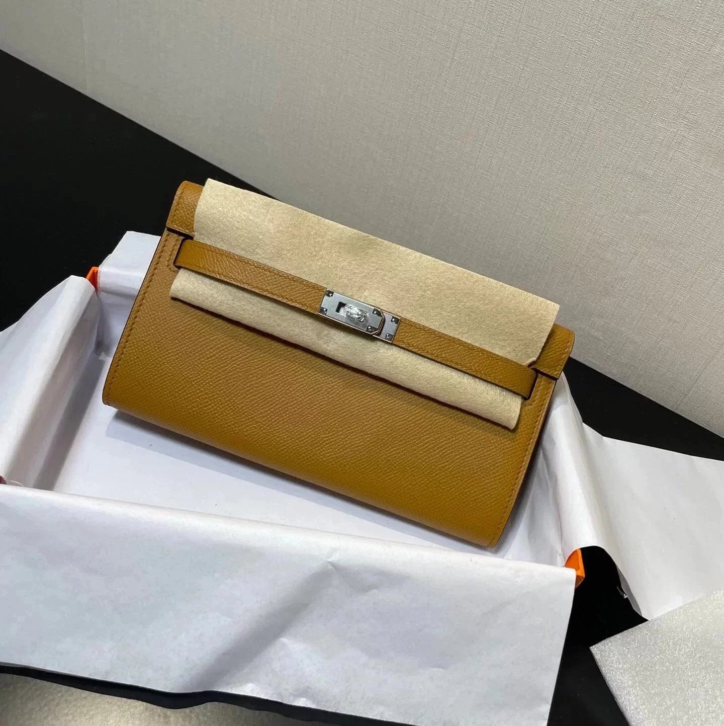 Hermes women's bag Top version hermeskellywoc2021New Second Generation Mini Kelly Bag togoWOC Import Epsom Women's Leather Shoulder Crossbody Bag