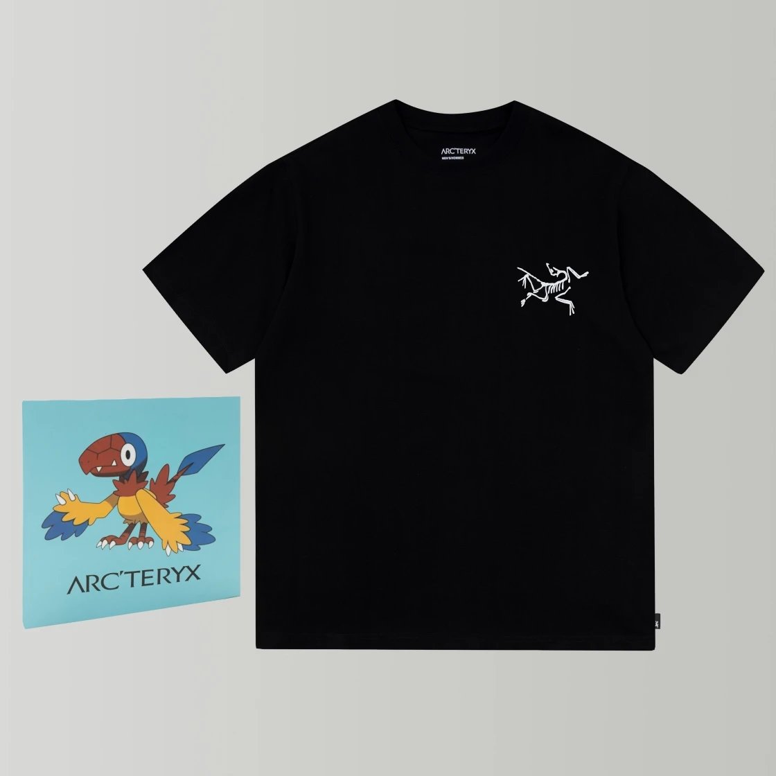 Arc'teryx T-shirt Back Lower Panel Bird Pattern Large Print logo round Neck Short Sleeve25ss New pure cotton T Unisex T-Shirt OS Loose Fit Base Shirt Top Half Sleeve T-Shirt