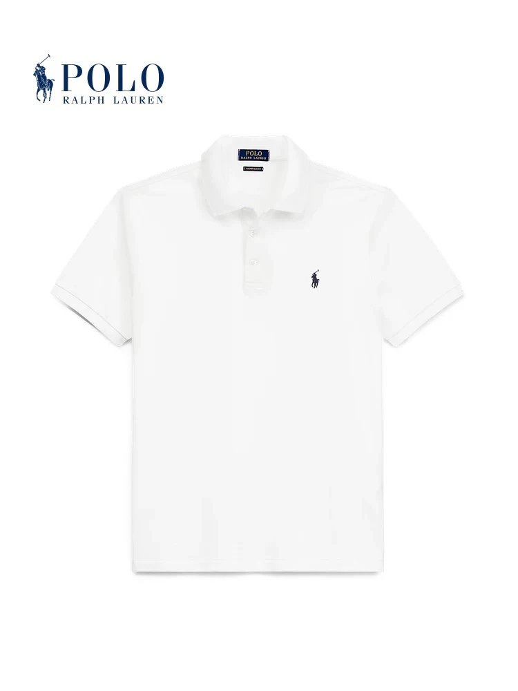 Ralph Lauren T-shirt Top Version Label polo Shirt Pure Cotton Men's and Women's Same Lapel T T-shirt Short Sleeve Summer