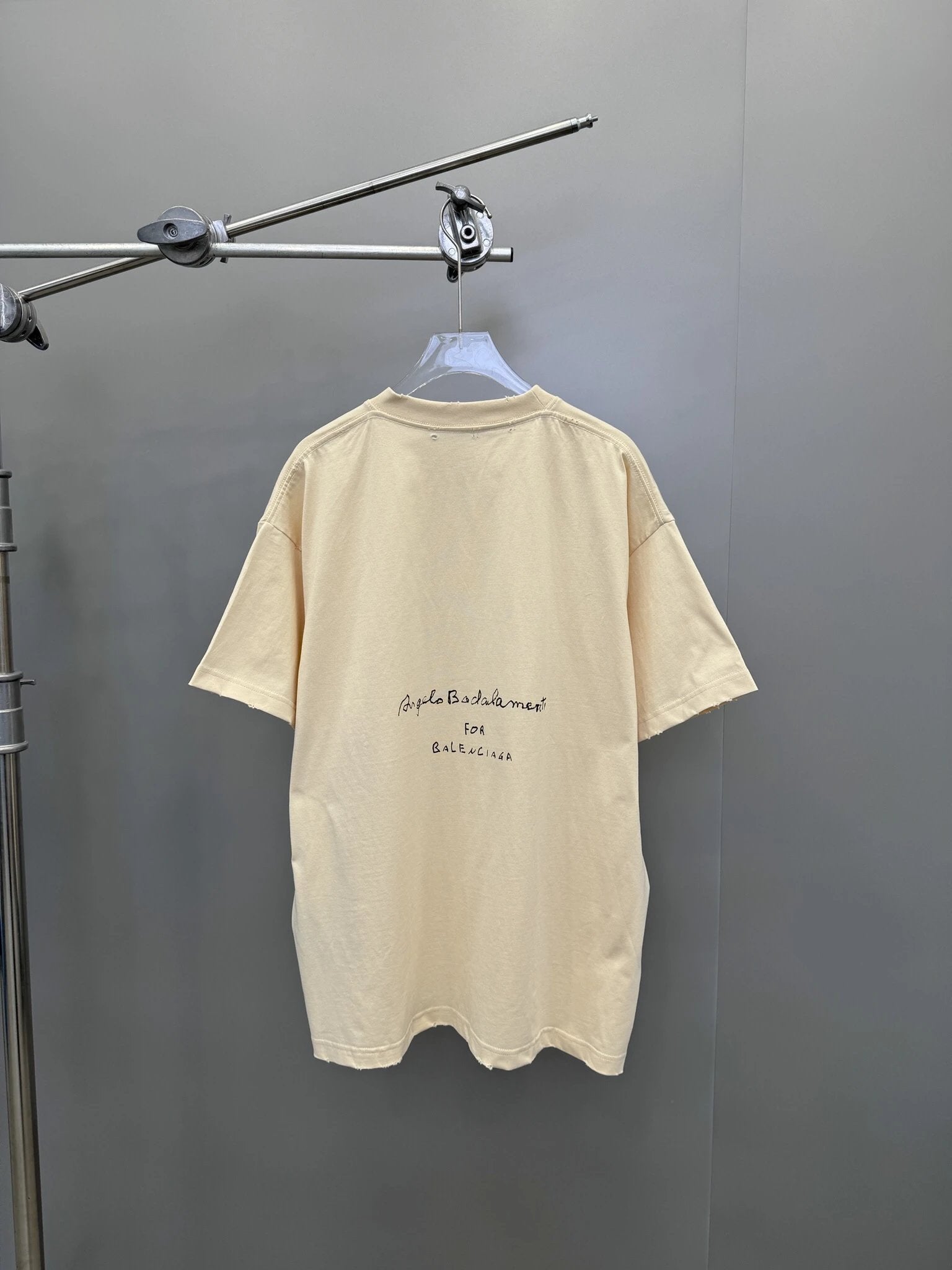 Balenciaga T-shirt 25ss New Pure Cotton Unisex Style T T-shirt OS Loose Fit Base Shirt Top Half Sleeve T-Shirt