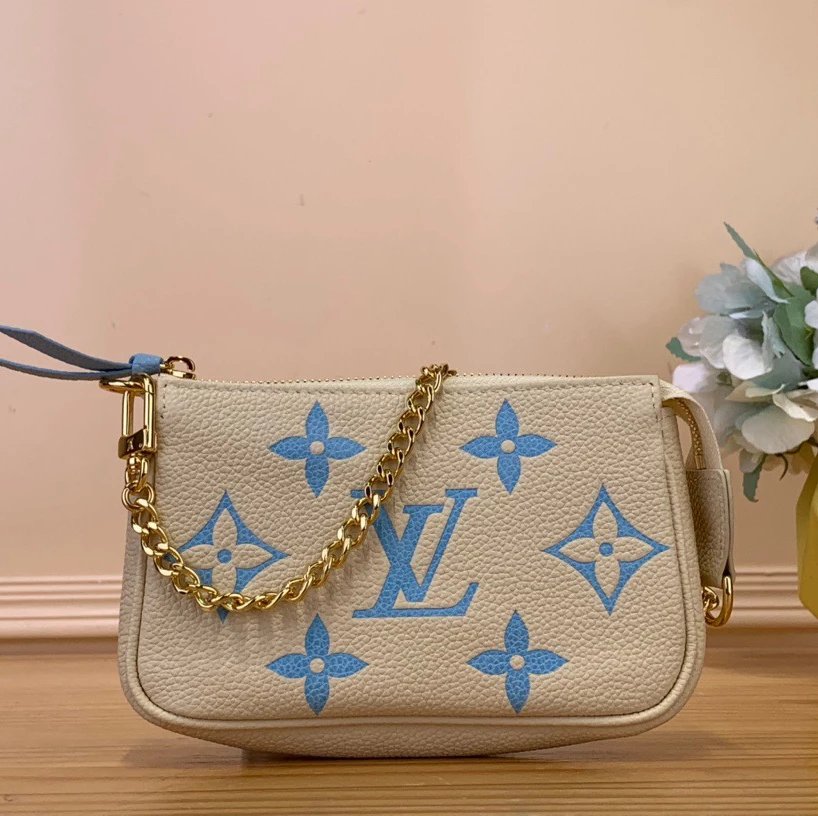 Louis Vuitton LV Women's Bag Top version Mid-Ancient Presbyopic Mahjong Bag Zipper Style Small Shoulder Bag Underarm Bag Coin Purse Hand Bag Handbag Shoulder Bag Messenger Bag Women's Bag Women's Bag M40712M82766M80349M58009New Purple Printing Matcha Gree
