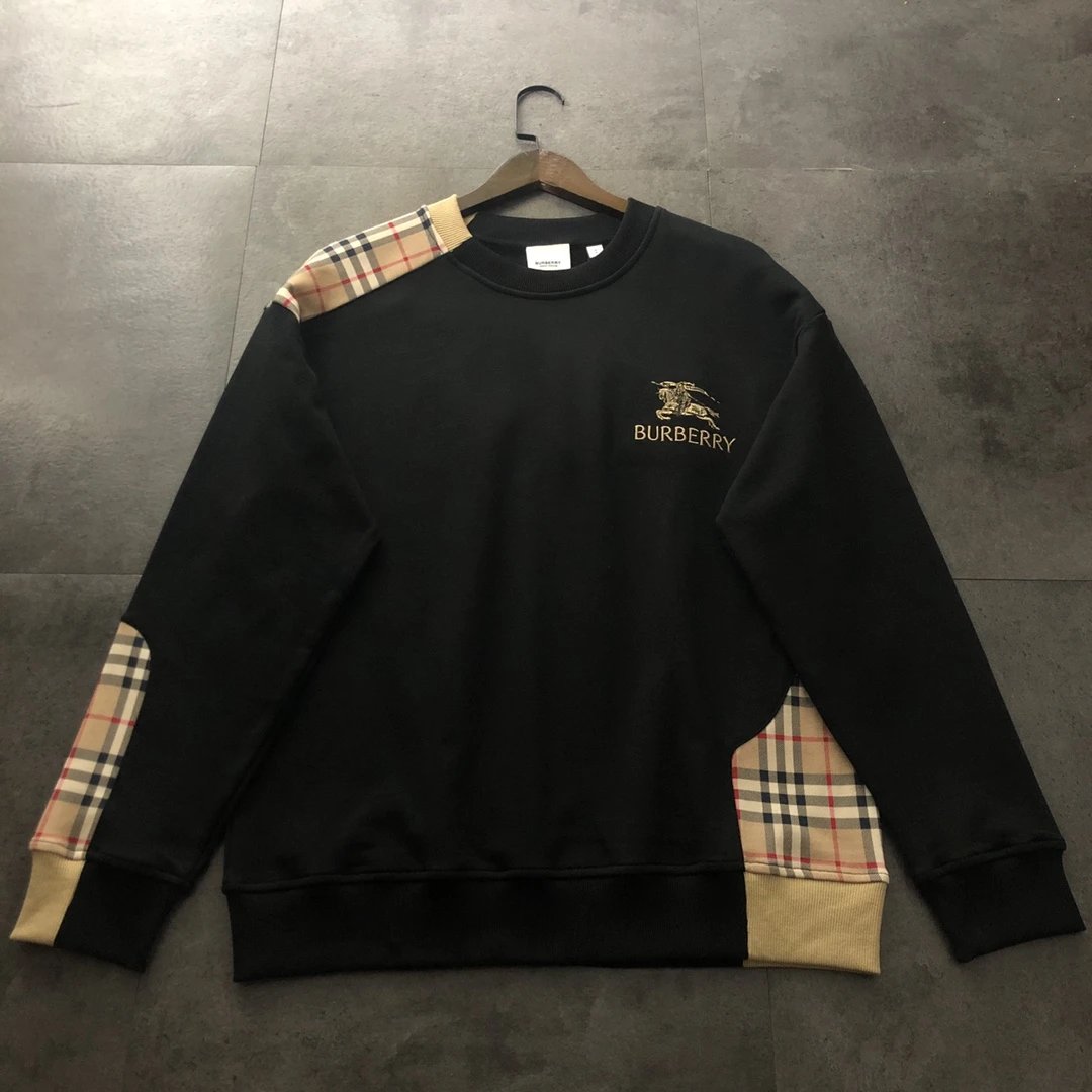 Burberry Hoodie 24ss New Equestrian Embroidered Patchwork Sweatshirt Pullover Unisex Sports Casual Loose Fit Versatile Autumn Winter New Arrival